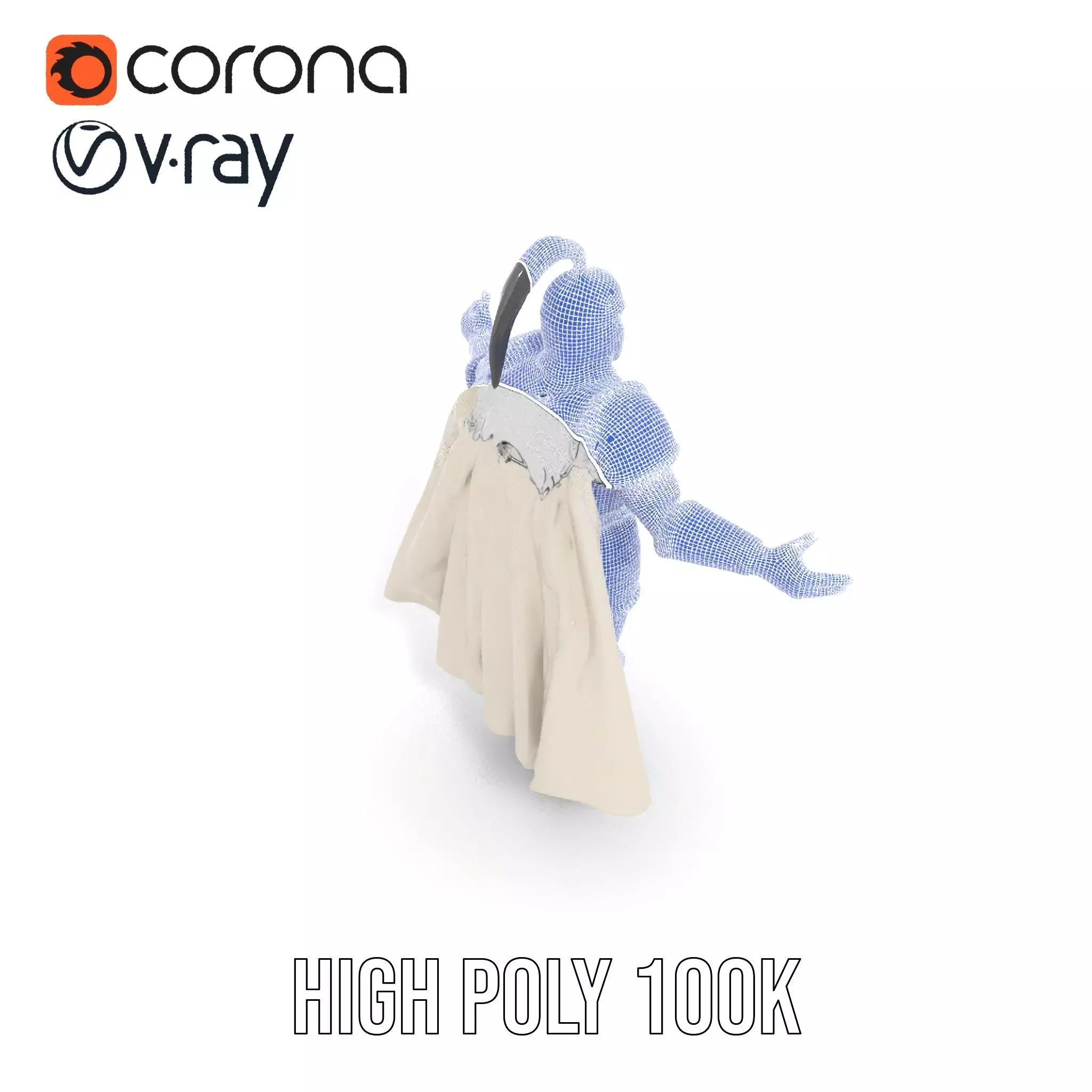 Armored Knight Character Model Rigged and Animated Low-poly 3D model_22