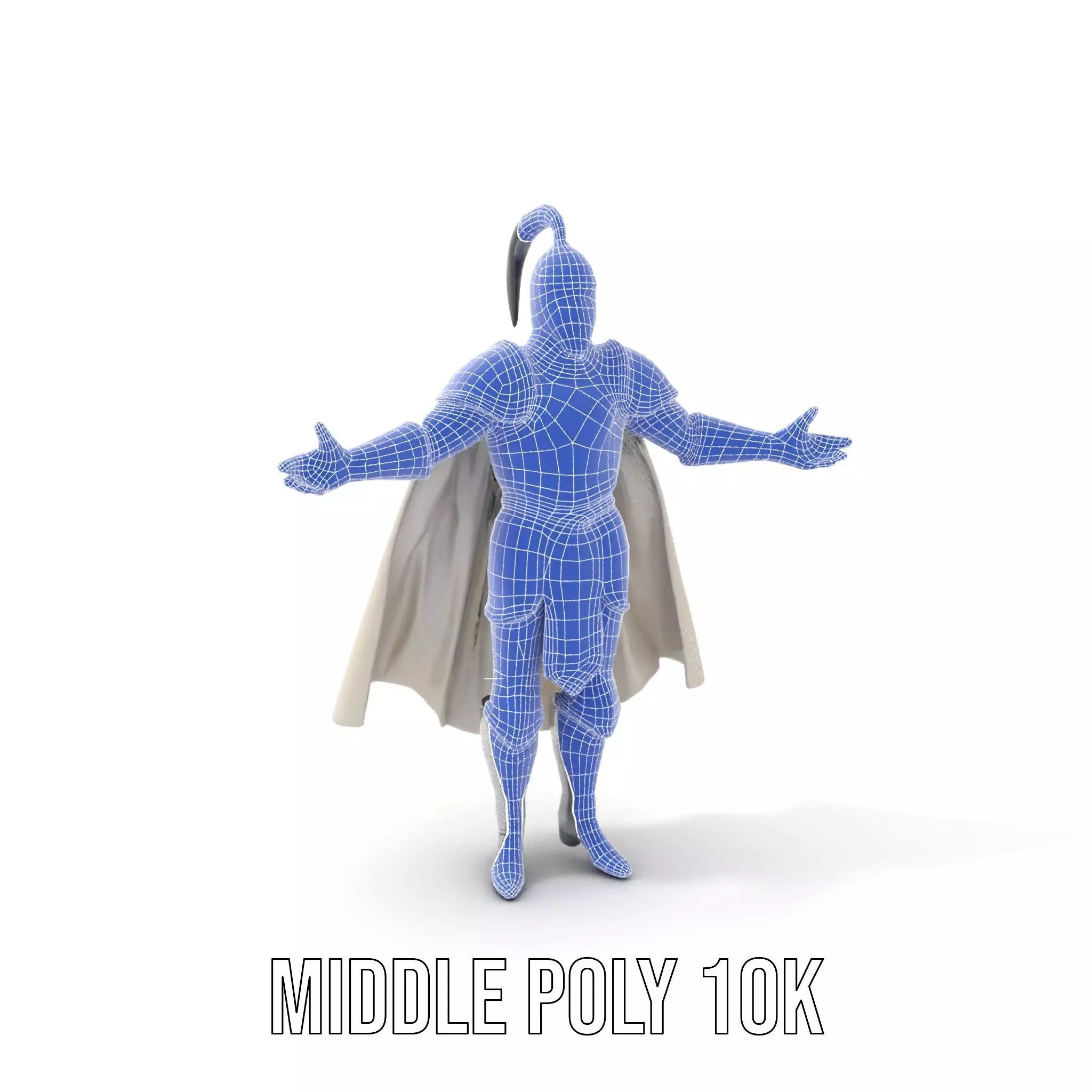 Armored Knight Character Model Rigged and Animated Low-poly 3D model_10