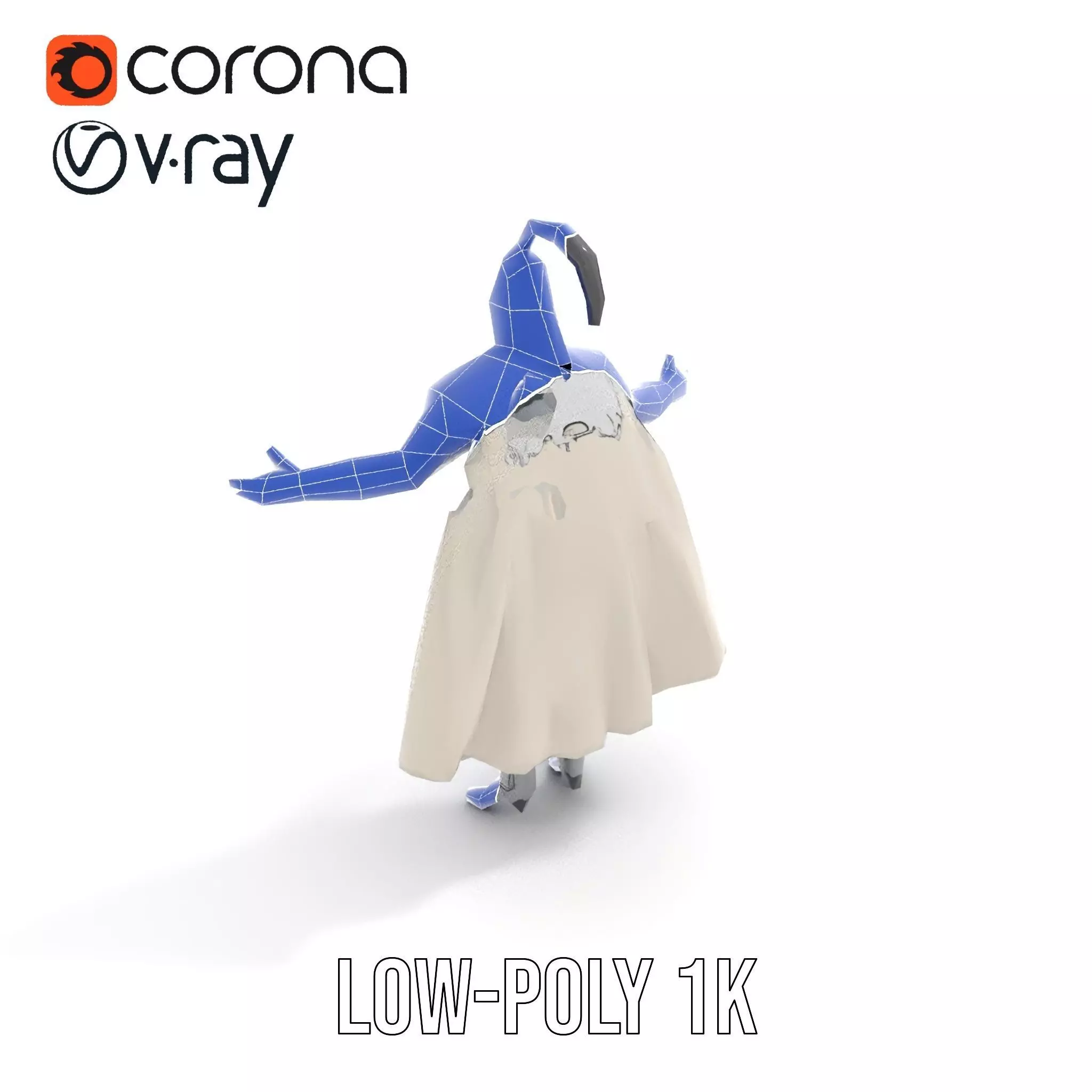 Armored Knight Character Model Rigged and Animated Low-poly 3D model_24