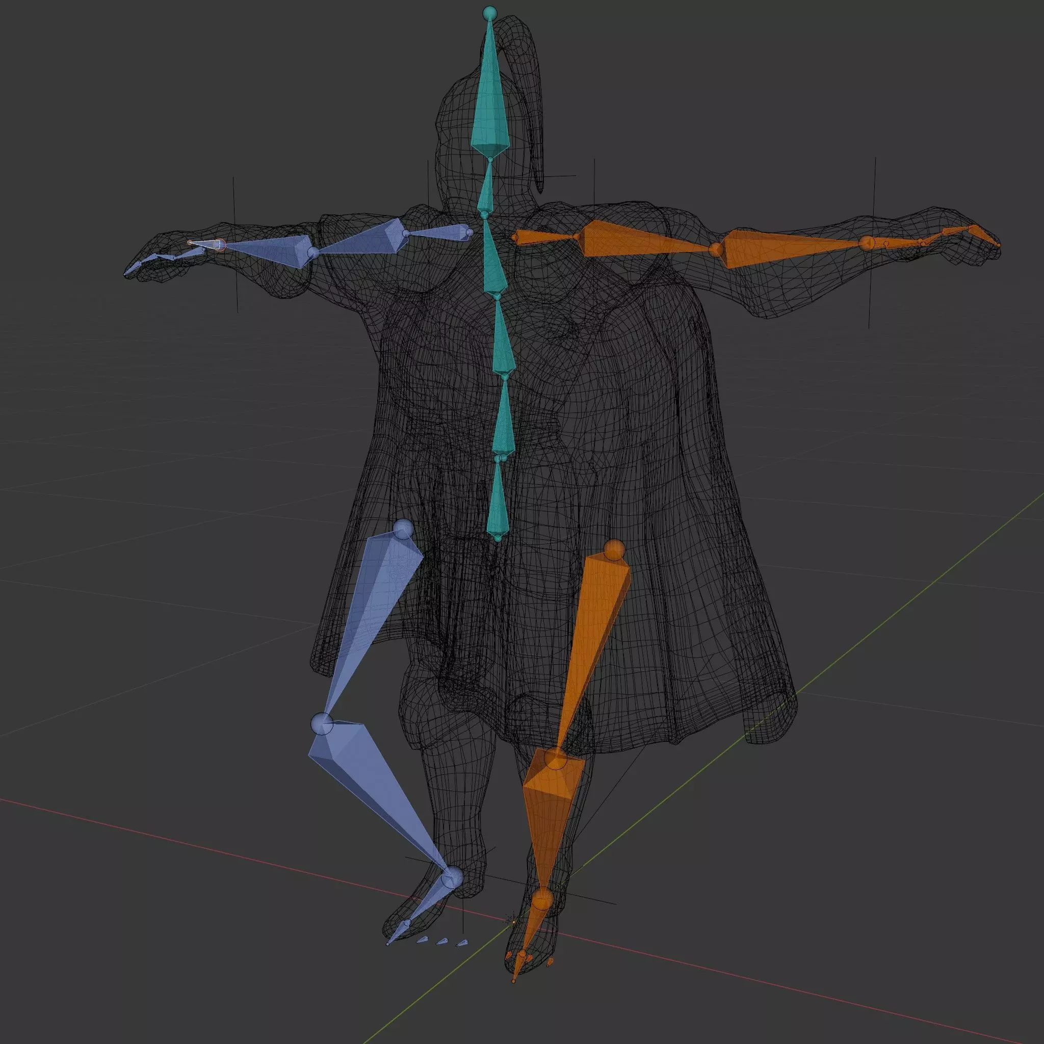 Armored Knight Character Model Rigged and Animated Low-poly 3D model_6