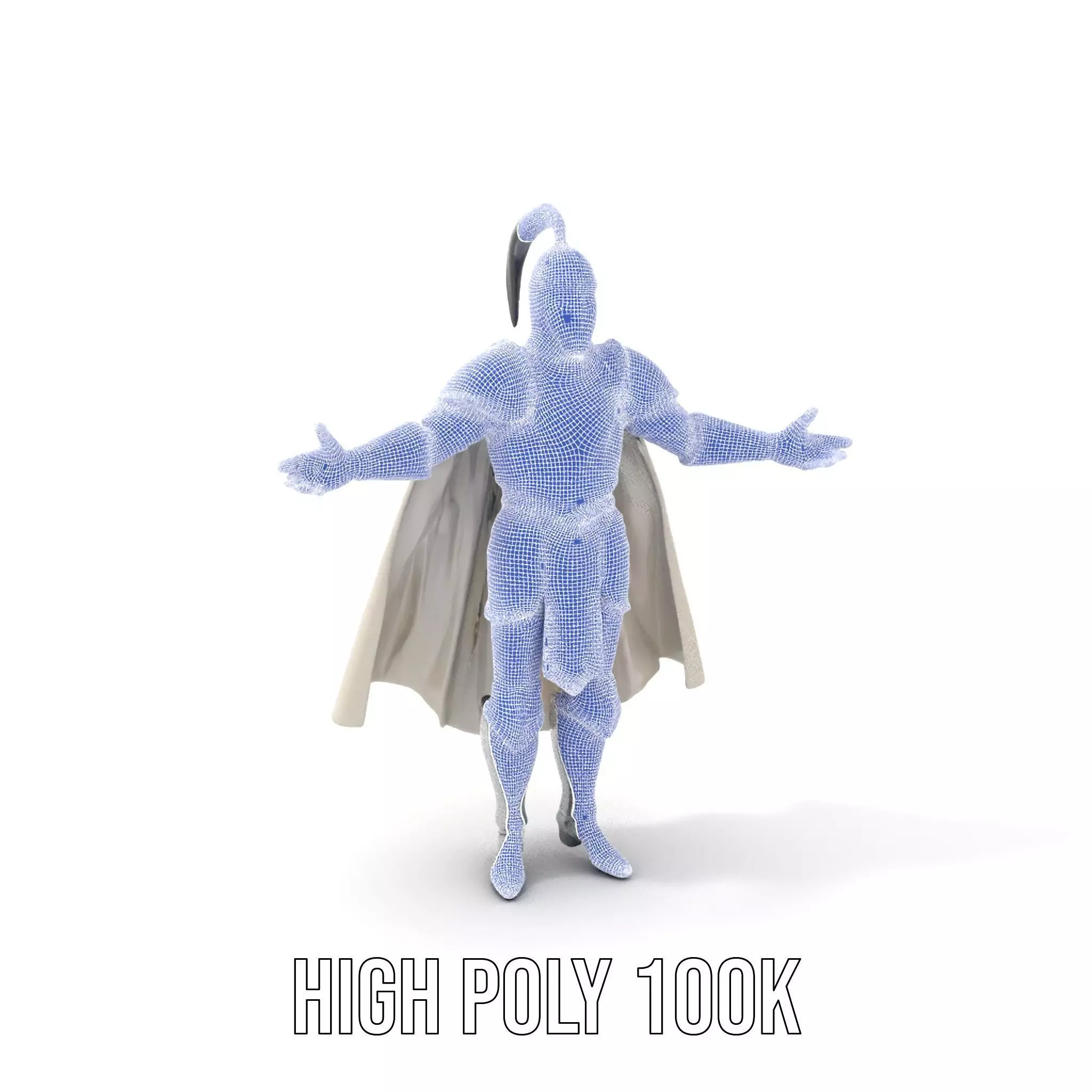Armored Knight Character Model Rigged and Animated Low-poly 3D model_4