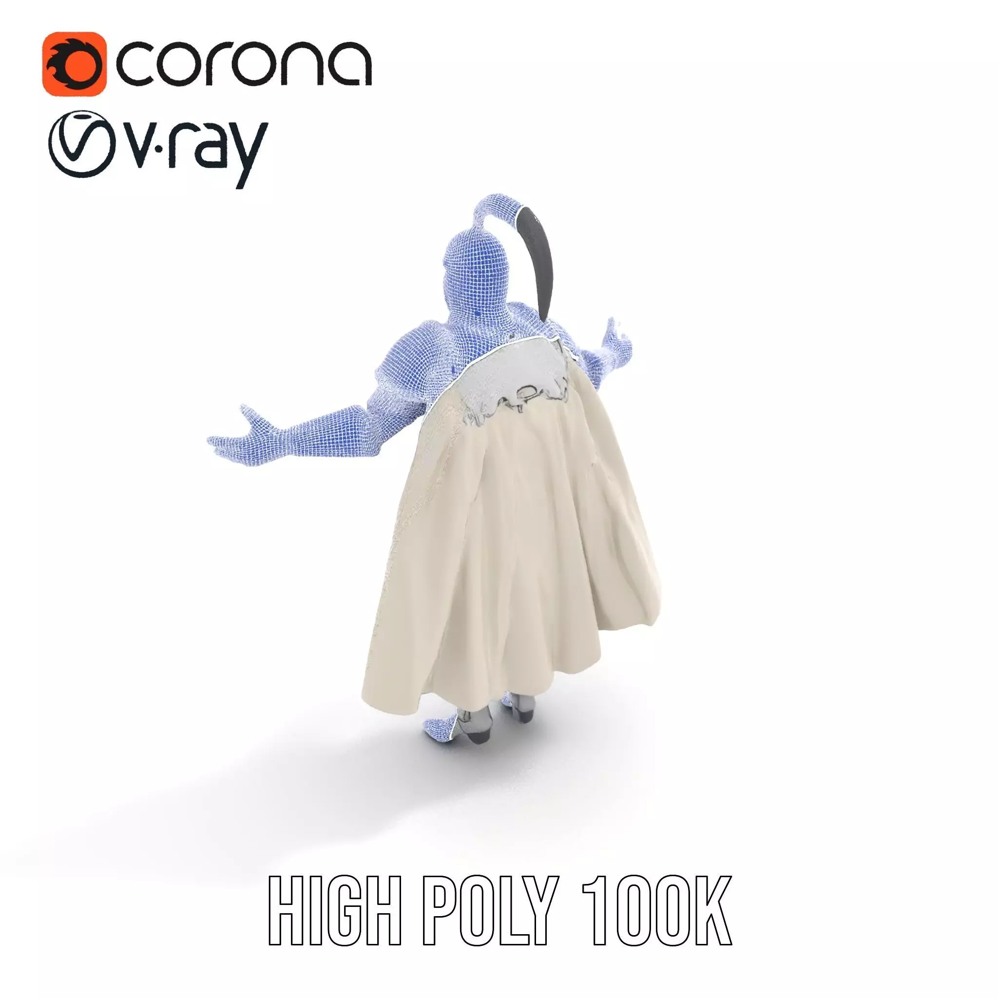 Armored Knight Character Model Rigged and Animated Low-poly 3D model_31