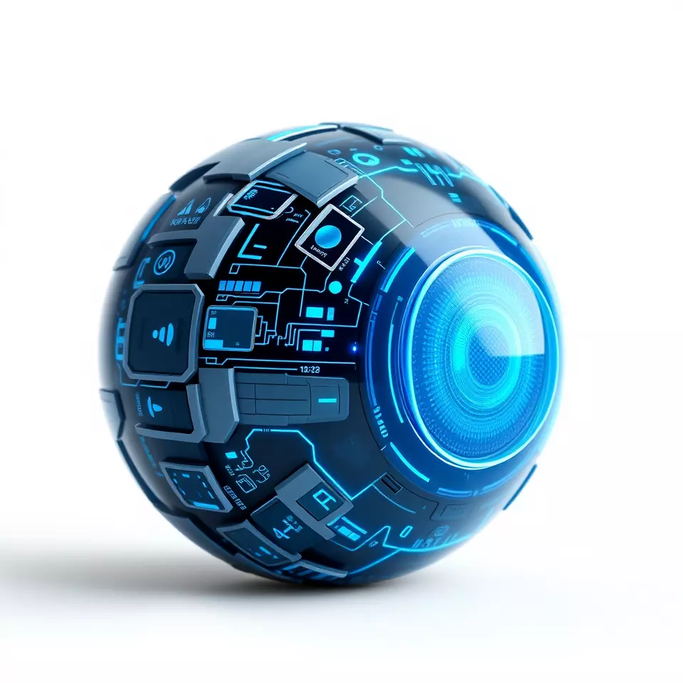 Scifi Sphere Model Pack with Futuristic Design Low-poly 3D model_3