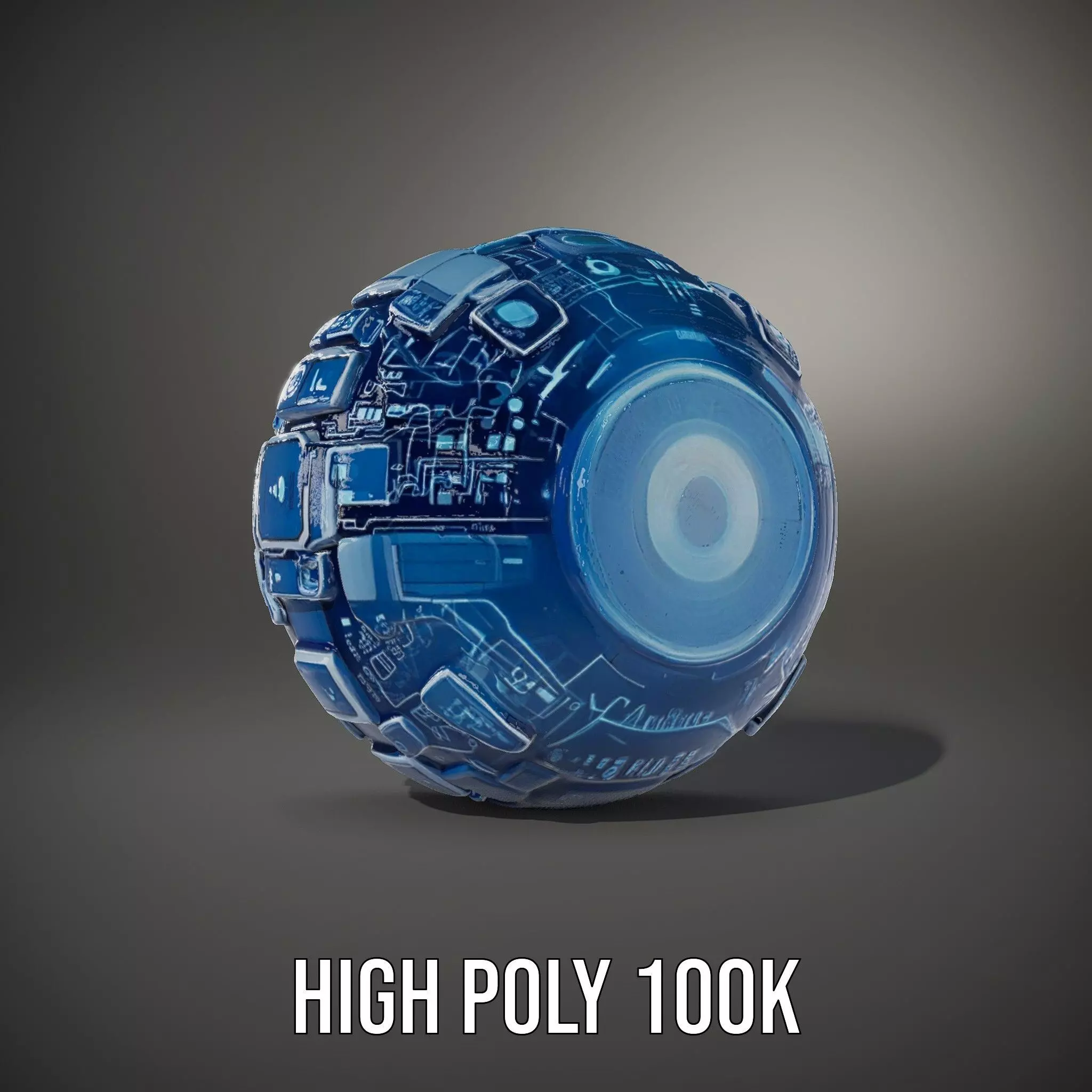 Scifi Sphere Model Pack with Futuristic Design Low-poly 3D model_13