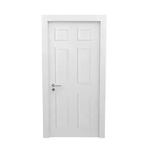 White Panel Door Low-poly 3D model