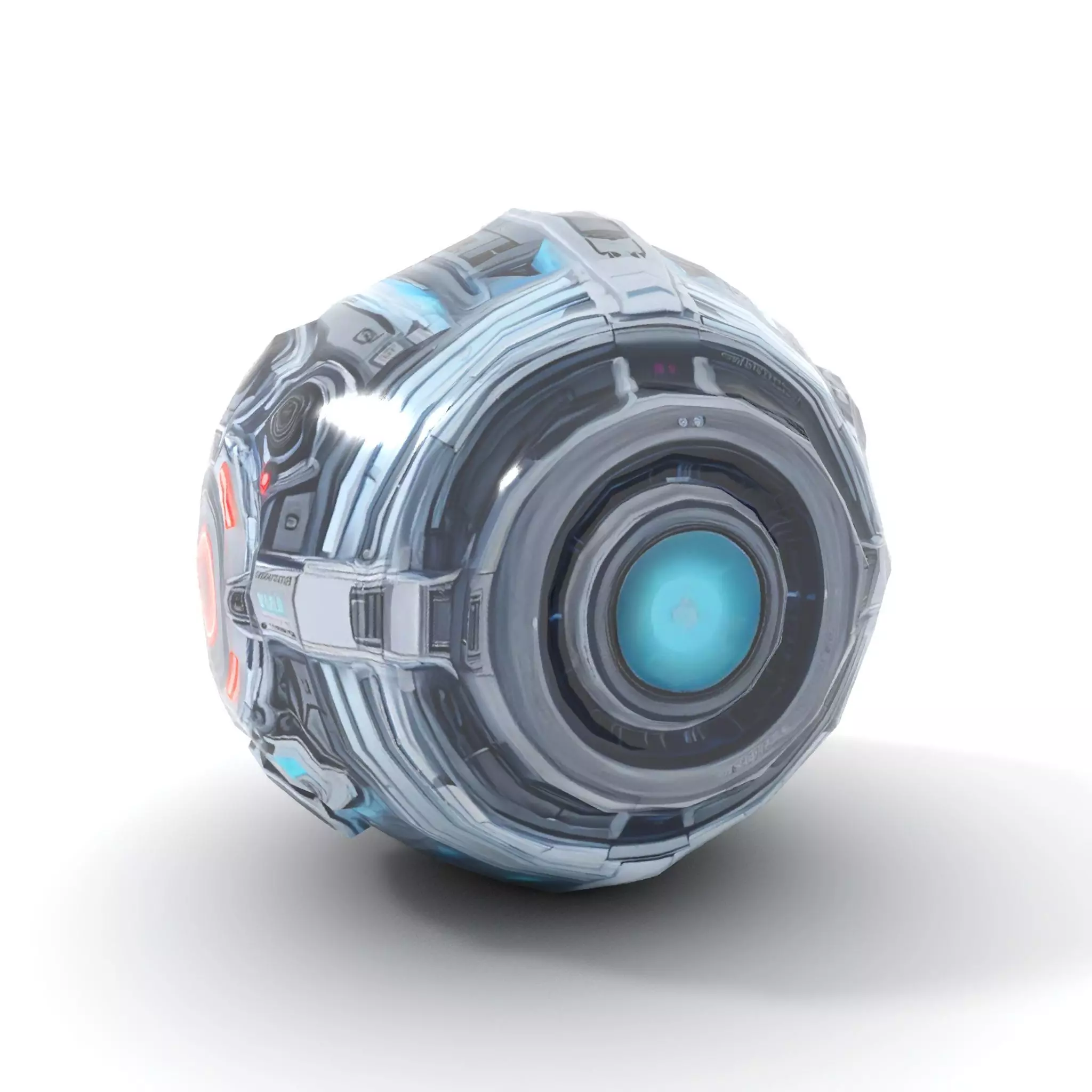Futuristic Surveillance Orb Drone Model Pack Low-poly 3D model_14
