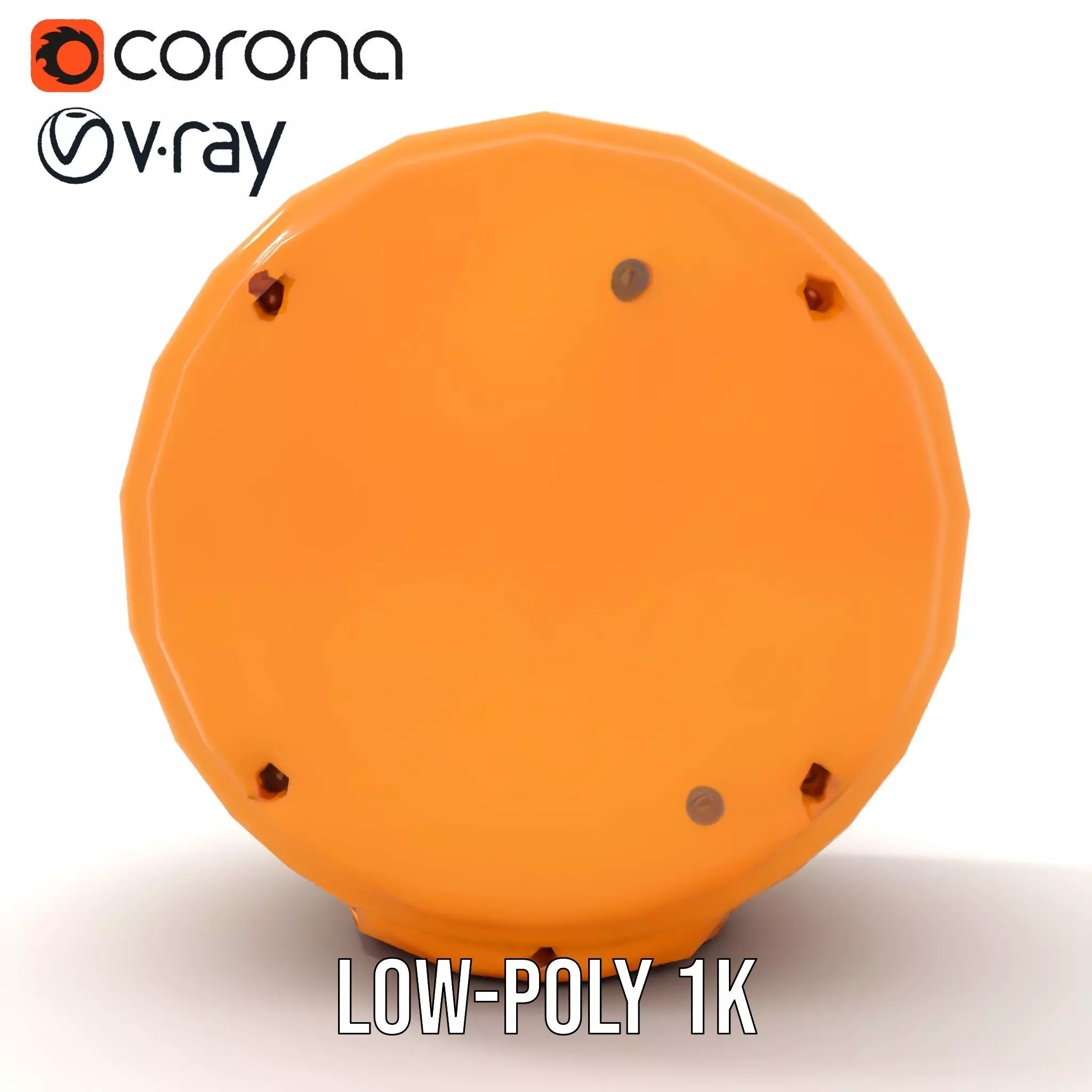 Industrial Warning Light Model Pack with Detailed Geometry Low-poly 3D model_10