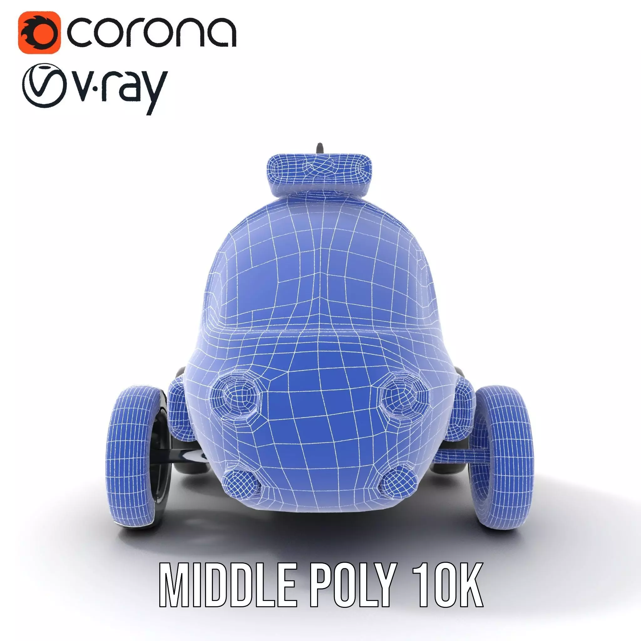 Futuristic Surveillance Robot Vehicle Model Pack Low-poly 3D model_28