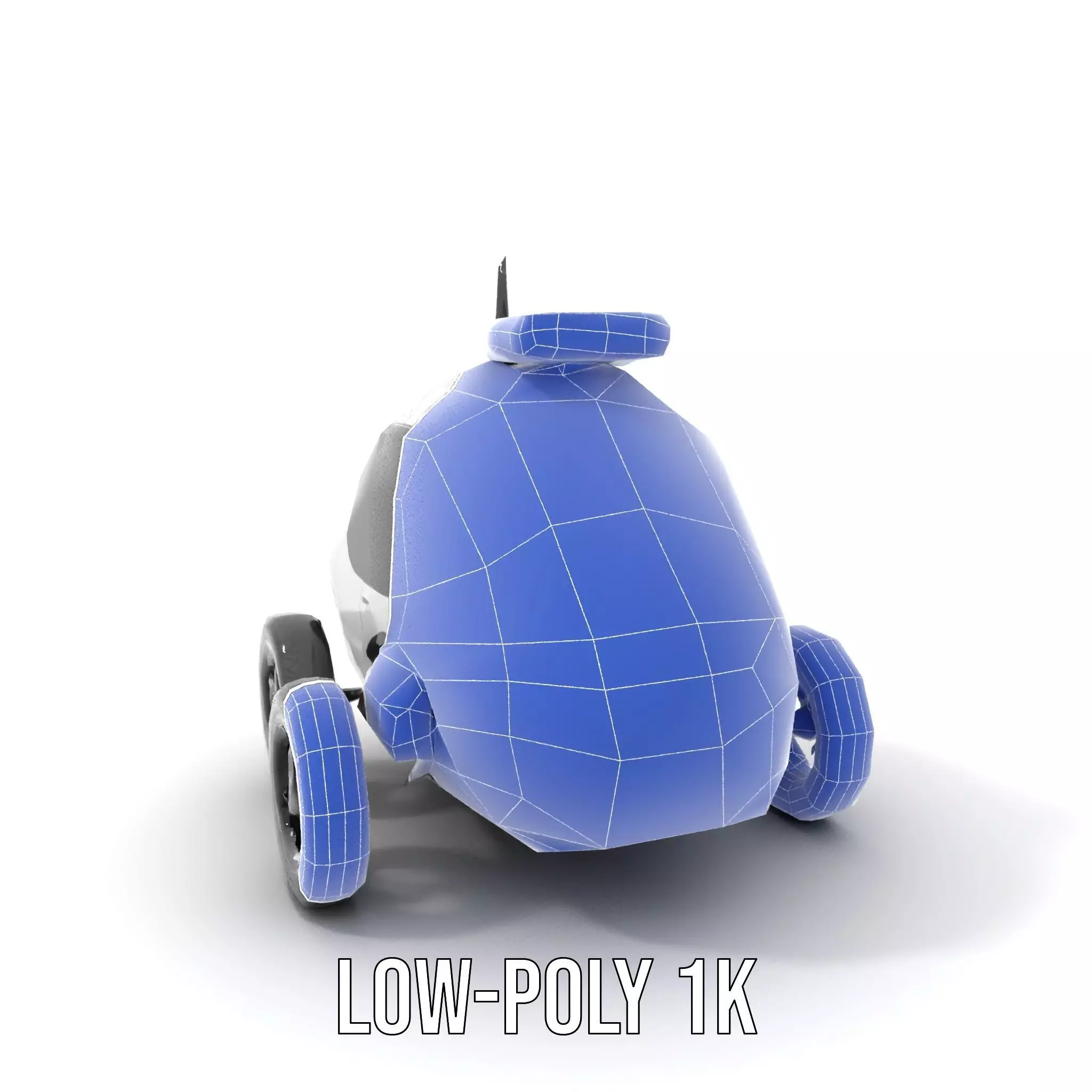Futuristic Surveillance Robot Vehicle Model Pack Low-poly 3D model_13