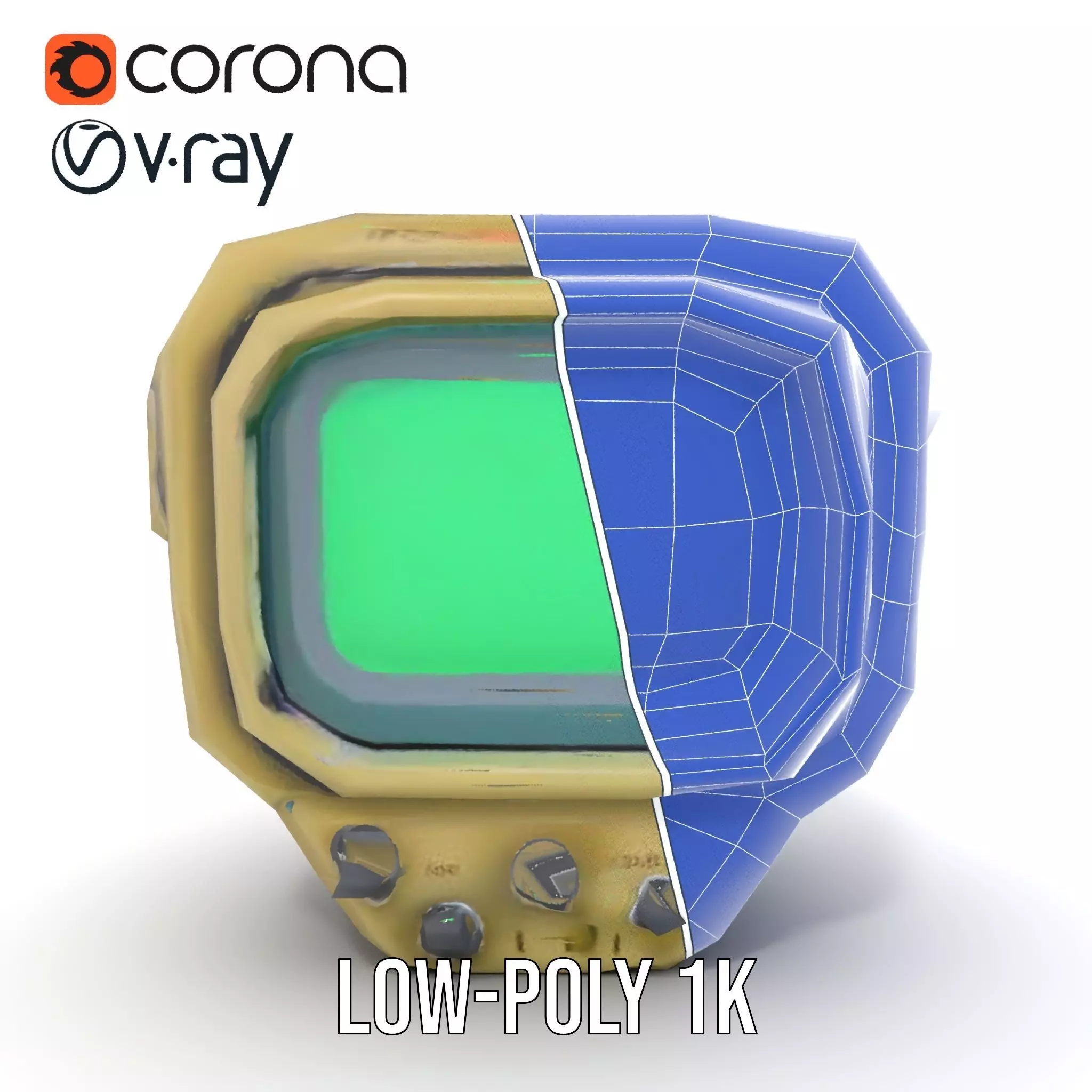 Futuristic Wearable Device Model Pack Low-poly 3D model_29