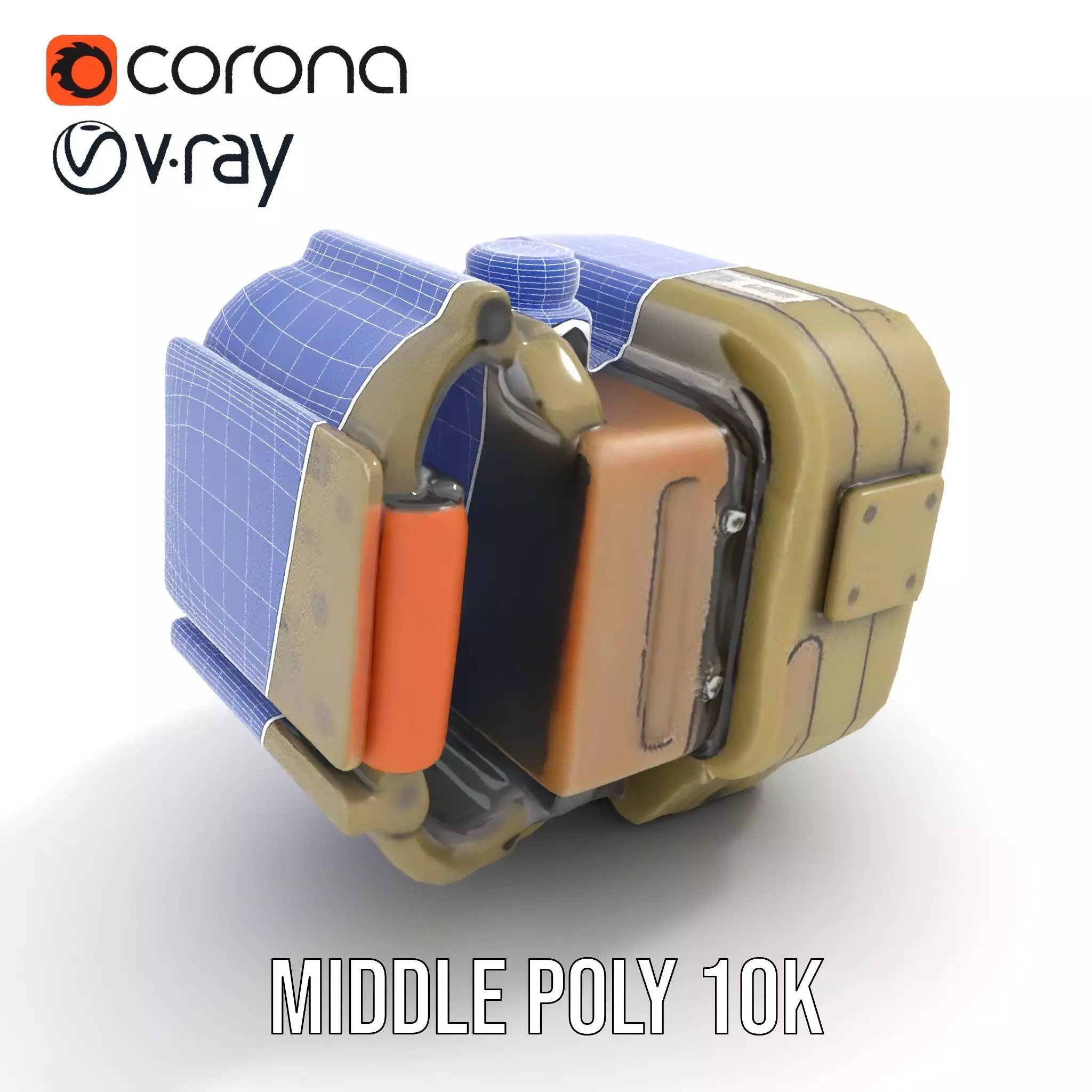 Futuristic Wearable Device Model Pack Low-poly 3D model_14