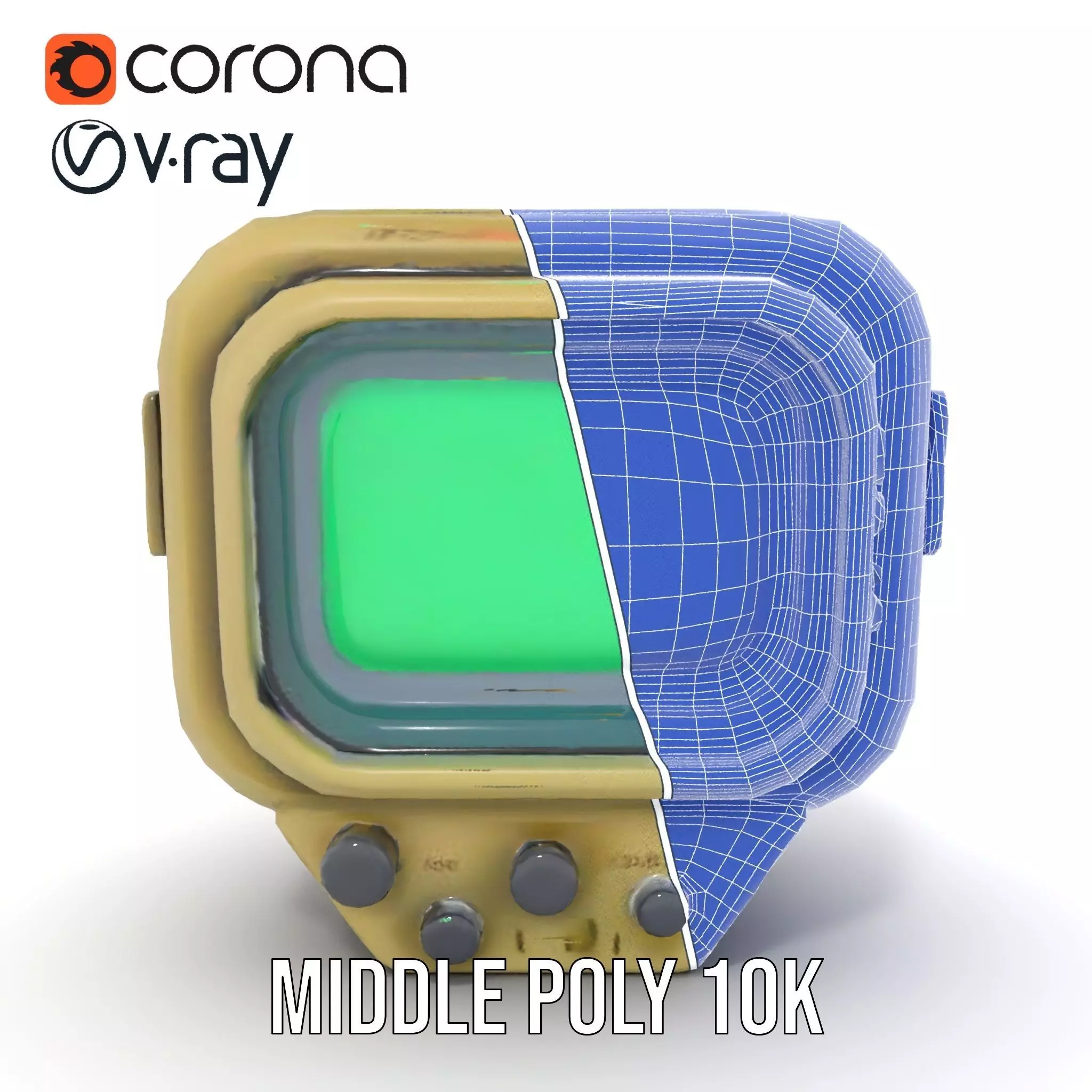 Futuristic Wearable Device Model Pack Low-poly 3D model_22