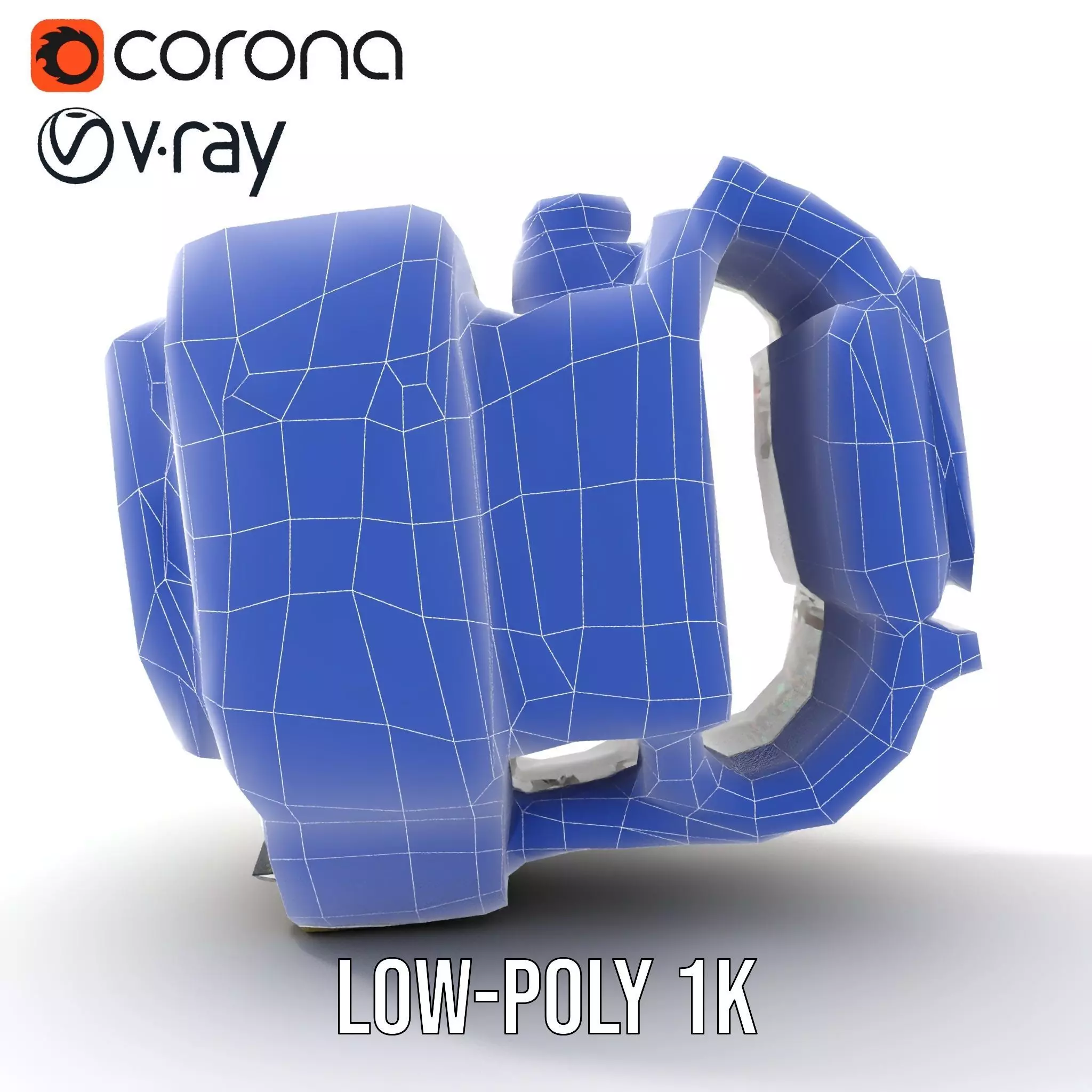 Futuristic Wearable Device Model Pack Low-poly 3D model_26