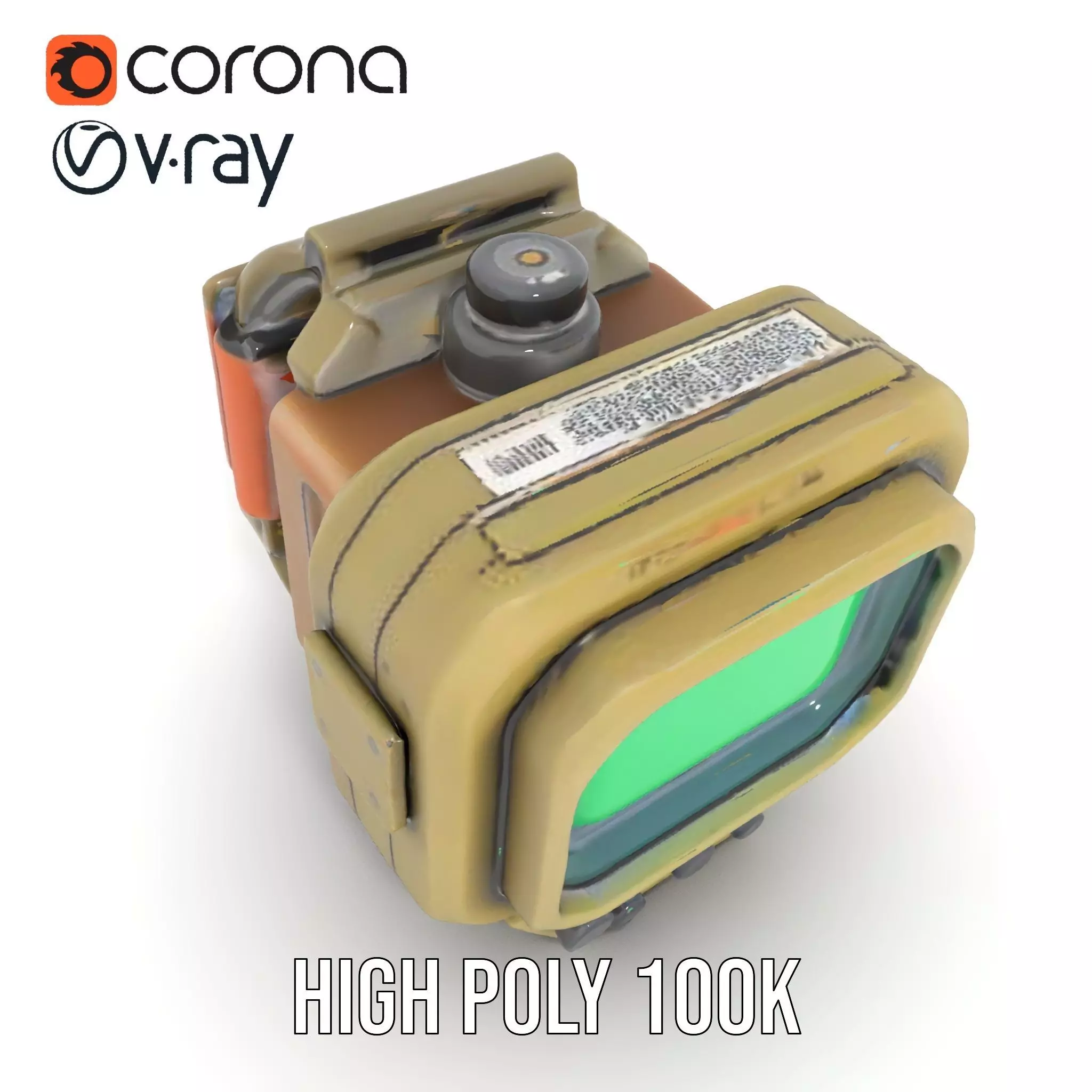 Futuristic Wearable Device Model Pack Low-poly 3D model_10