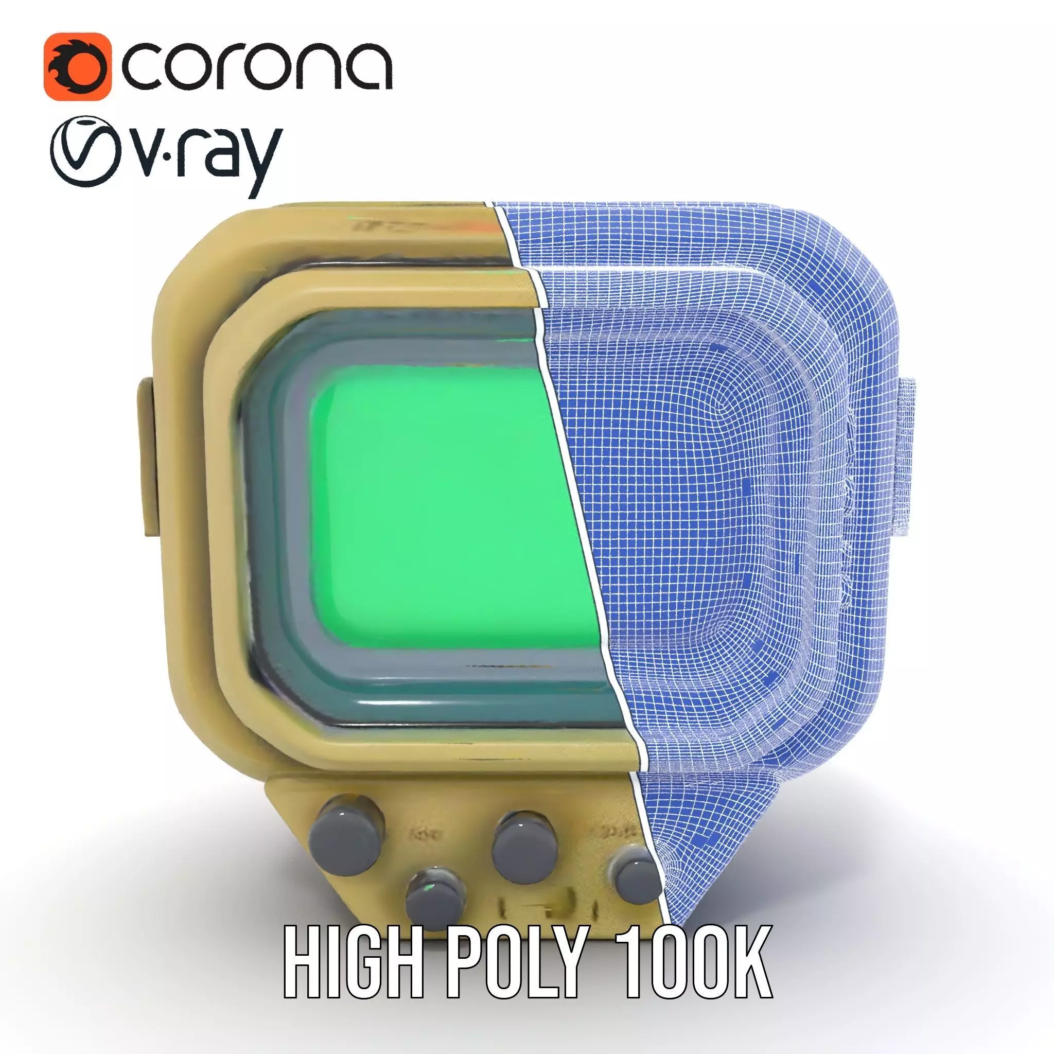 Futuristic Wearable Device Model Pack Low-poly 3D model_35