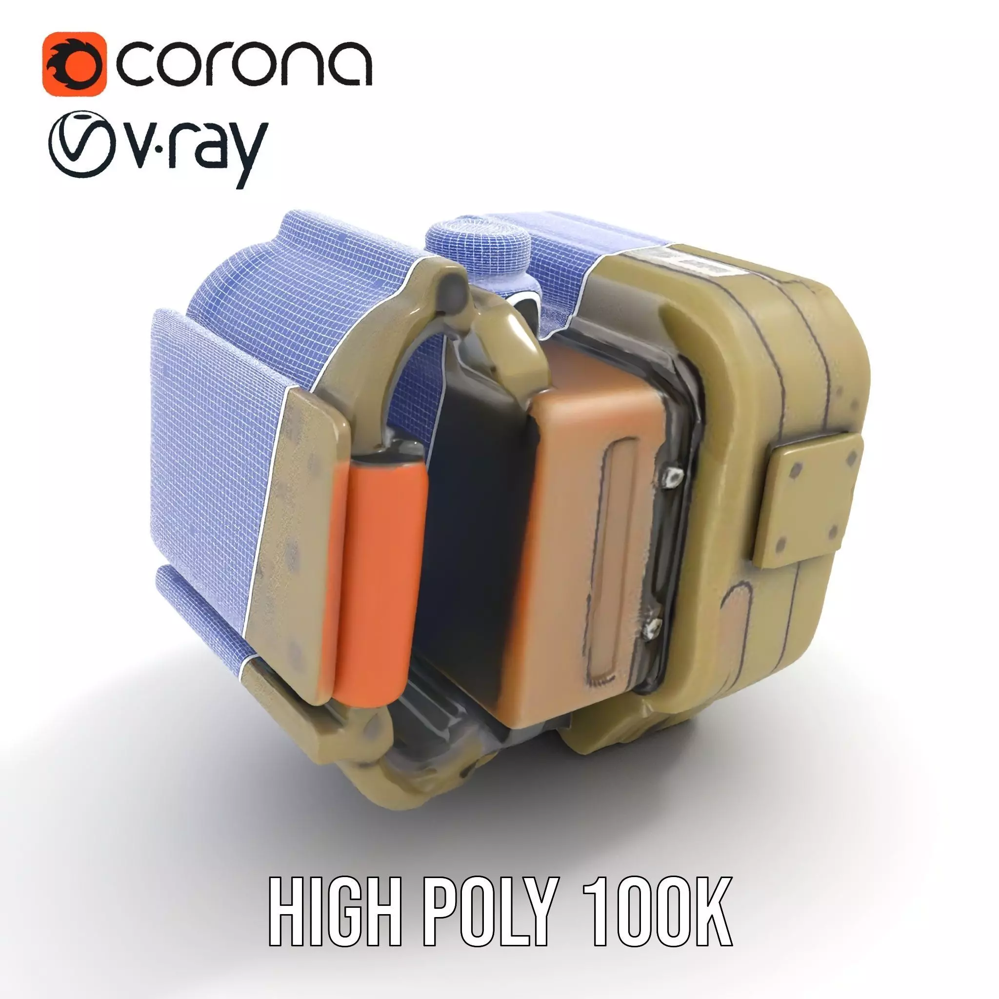 Futuristic Wearable Device Model Pack Low-poly 3D model_27