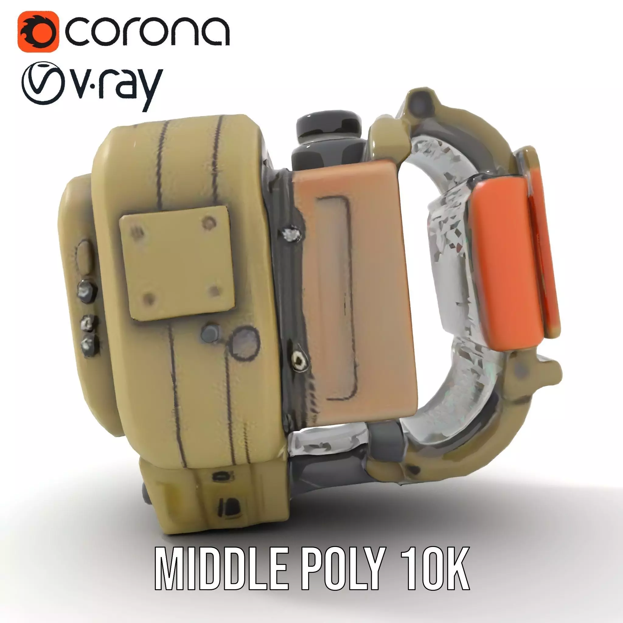 Futuristic Wearable Device Model Pack Low-poly 3D model_16