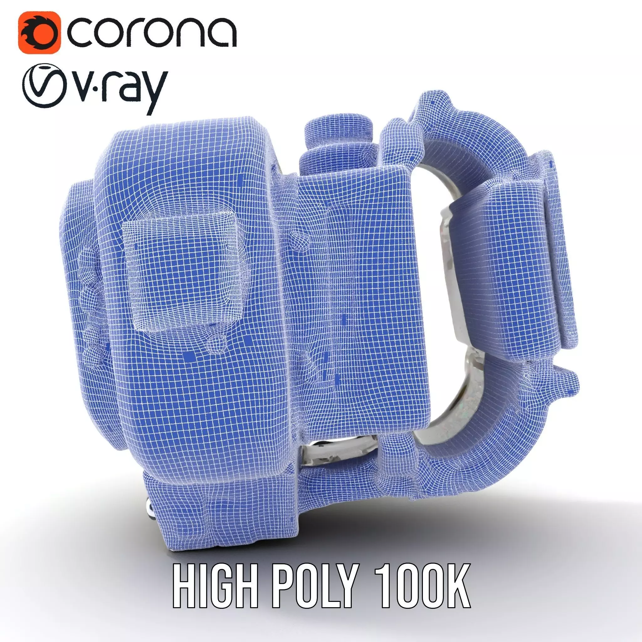 Futuristic Wearable Device Model Pack Low-poly 3D model_33