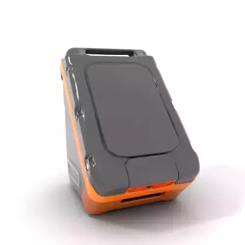 Portable Device Case Model Pack with Orange and Black Finish Low-poly 3D model