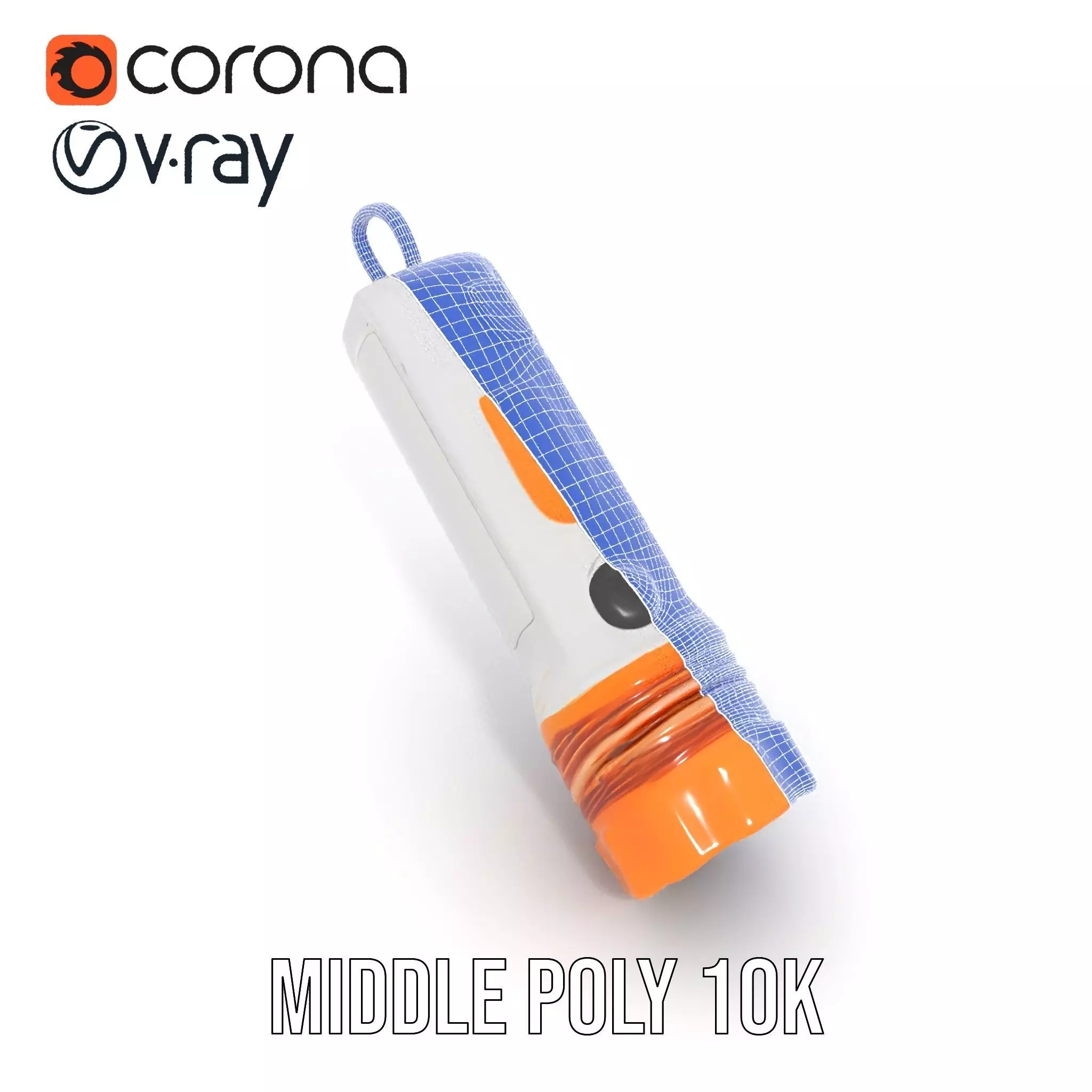 Handheld Flashlight Model Pack with Textured Detail Low-poly 3D model_25