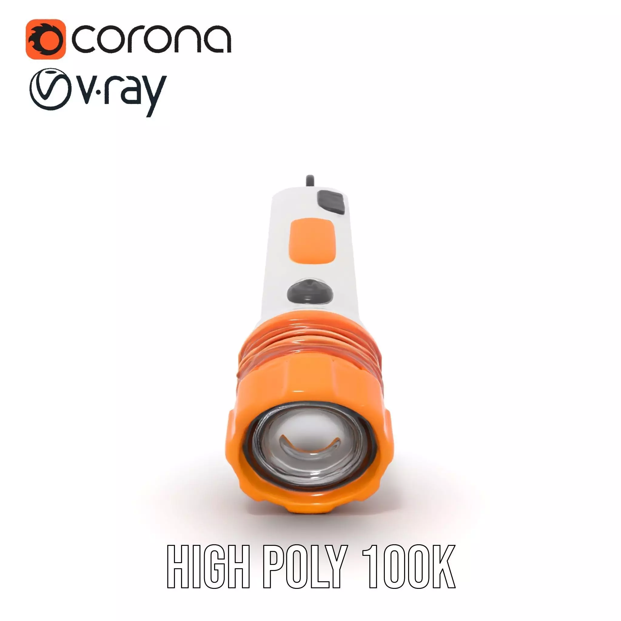 Handheld Flashlight Model Pack with Textured Detail Low-poly 3D model_34