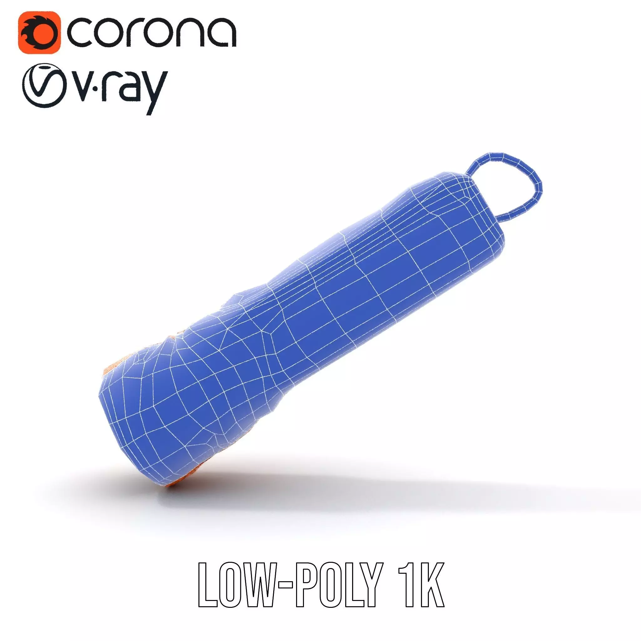 Handheld Flashlight Model Pack with Textured Detail Low-poly 3D model_28