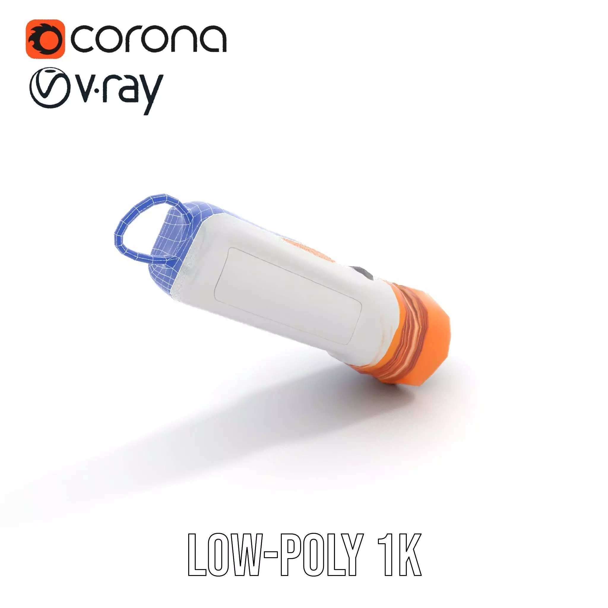 Handheld Flashlight Model Pack with Textured Detail Low-poly 3D model_26