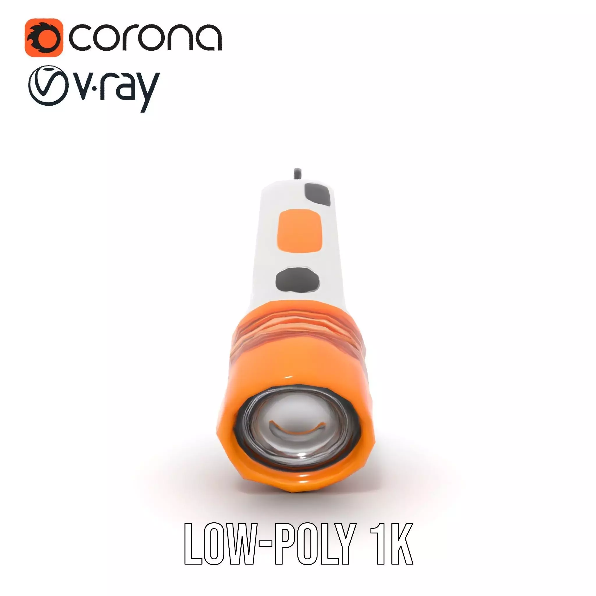 Handheld Flashlight Model Pack with Textured Detail Low-poly 3D model_21