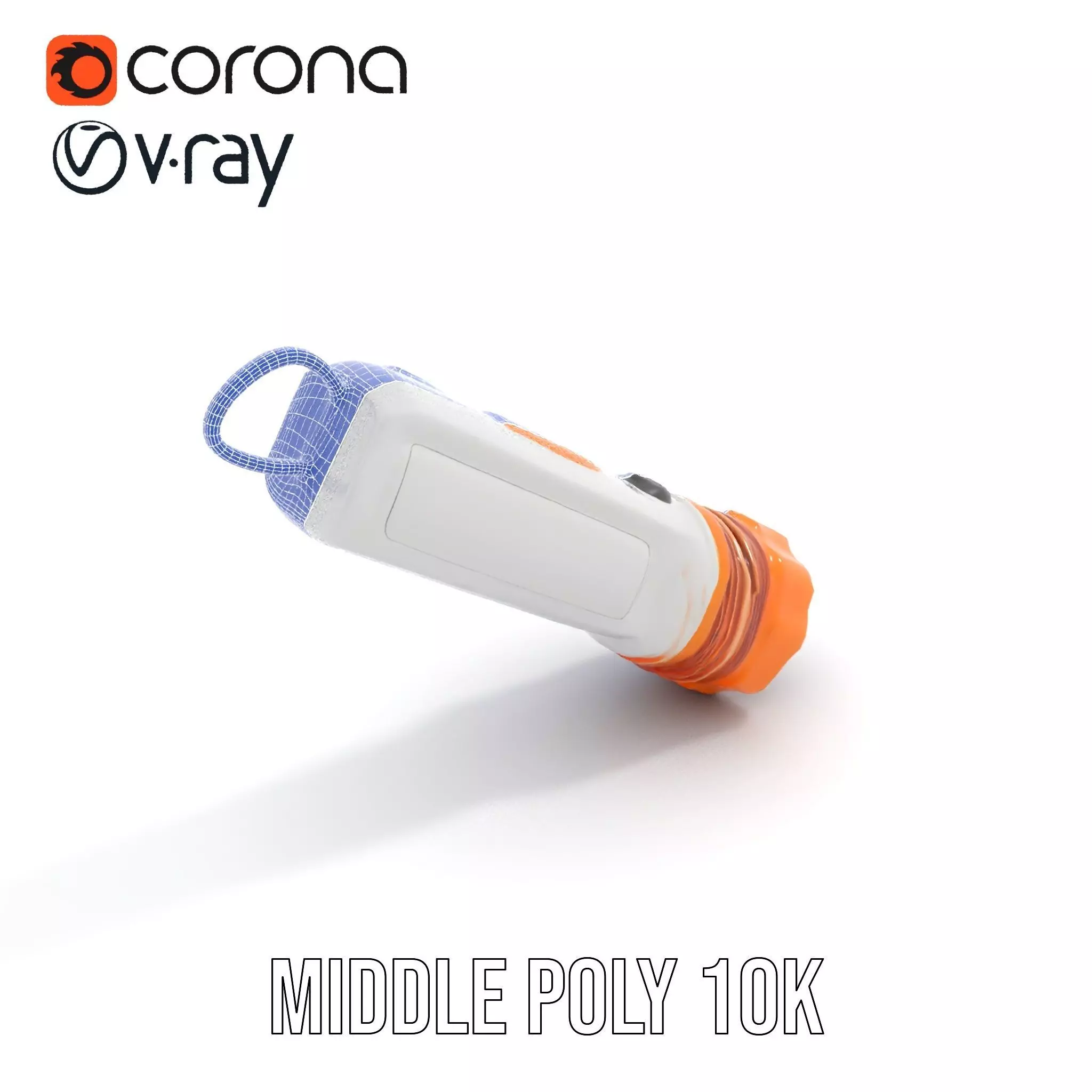 Handheld Flashlight Model Pack with Textured Detail Low-poly 3D model_14