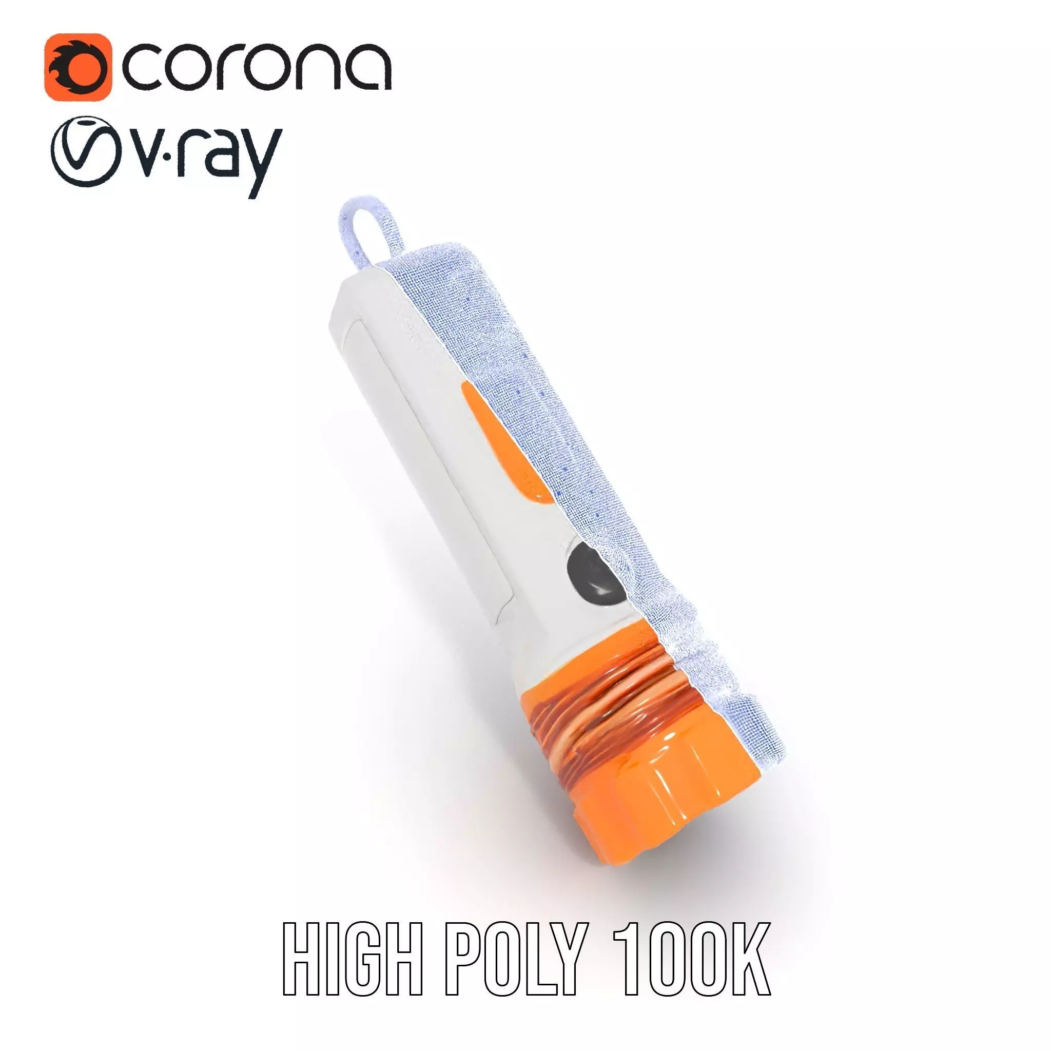 Handheld Flashlight Model Pack with Textured Detail Low-poly 3D model_33