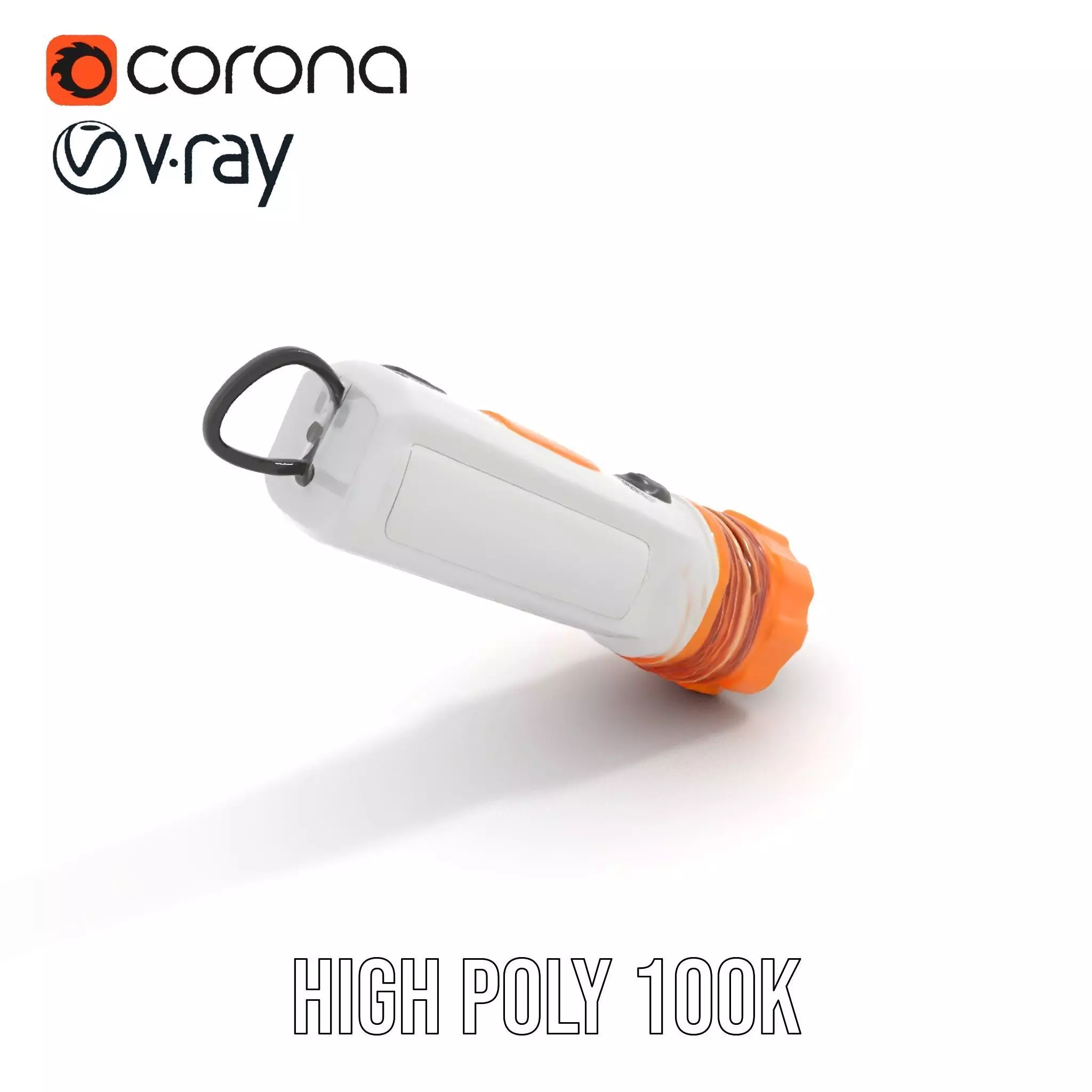 Handheld Flashlight Model Pack with Textured Detail Low-poly 3D model_16