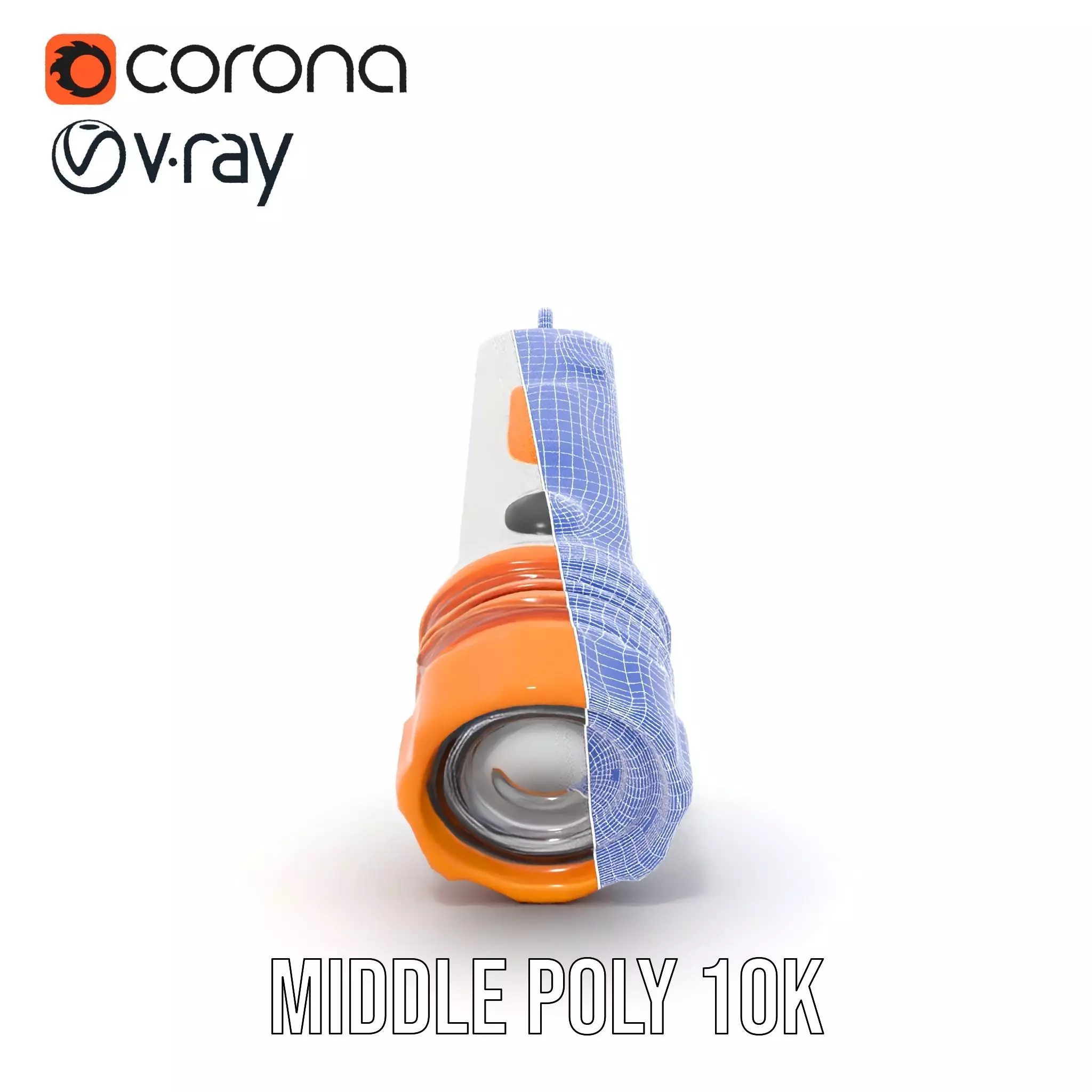 Handheld Flashlight Model Pack with Textured Detail Low-poly 3D model_30