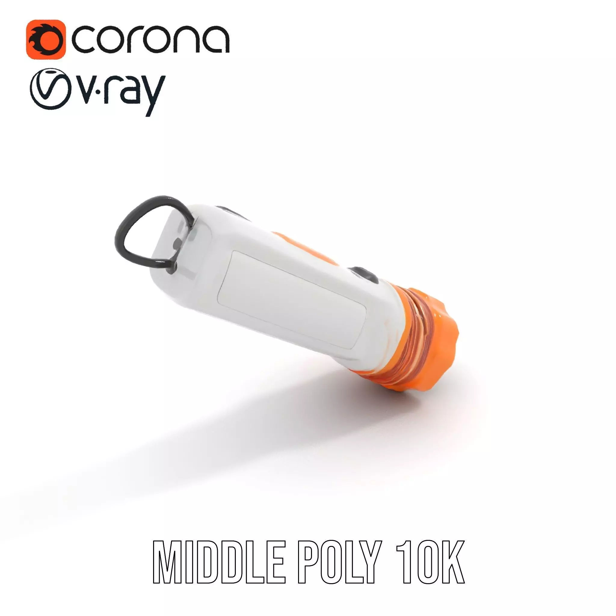 Handheld Flashlight Model Pack with Textured Detail Low-poly 3D model_7