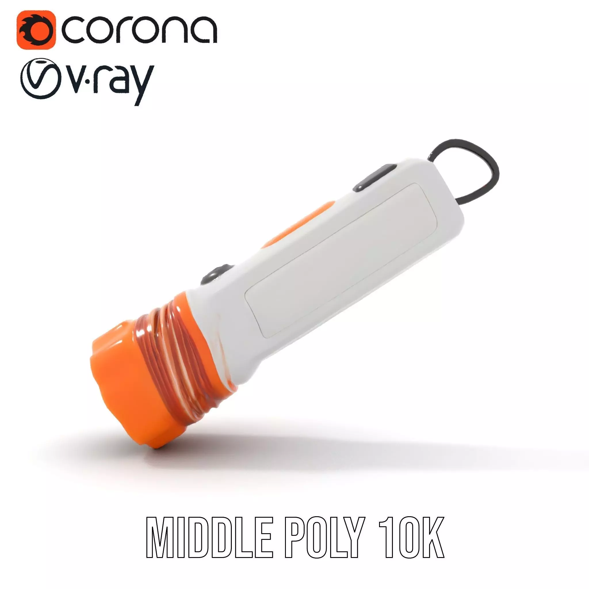 Handheld Flashlight Model Pack with Textured Detail Low-poly 3D model_17