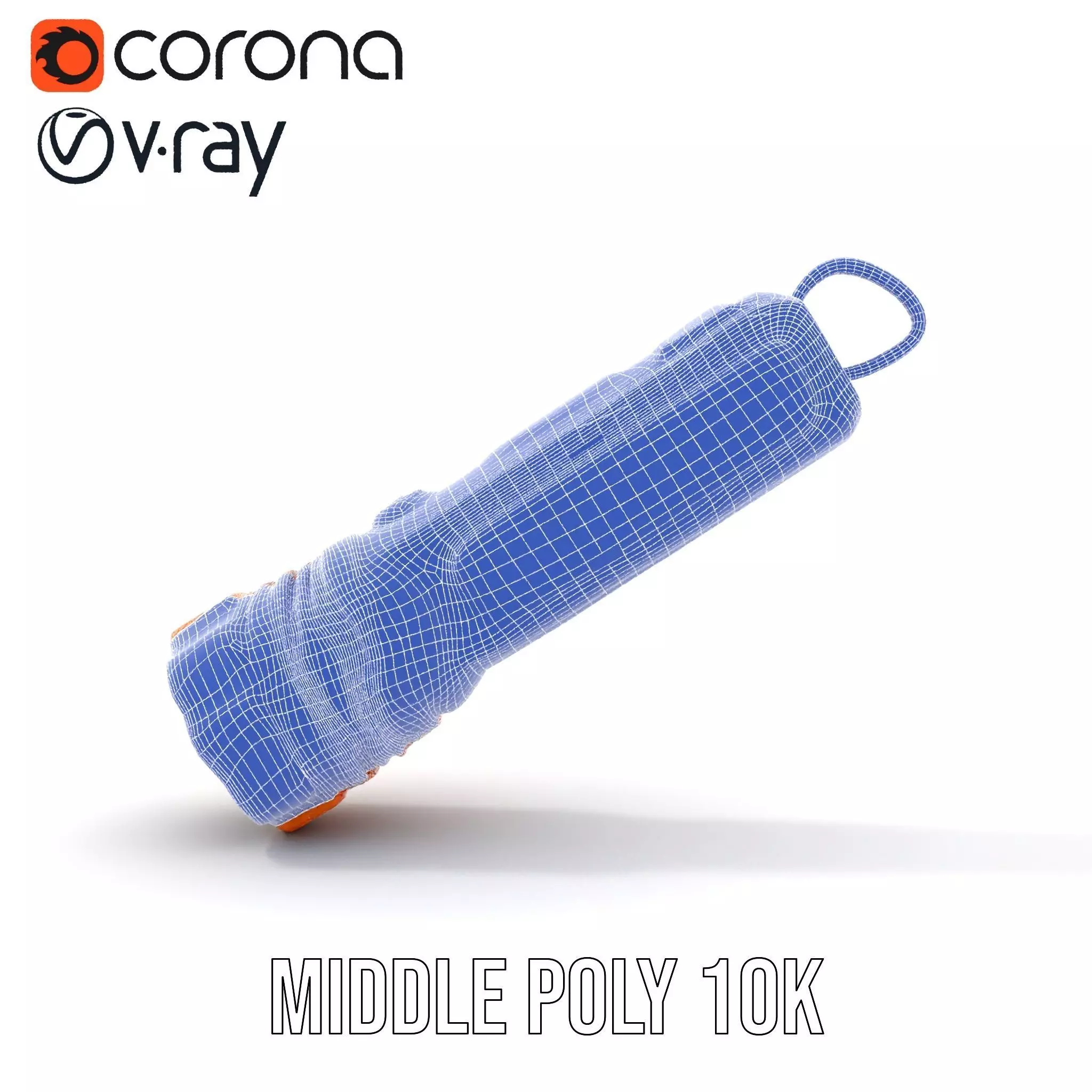 Handheld Flashlight Model Pack with Textured Detail Low-poly 3D model_27