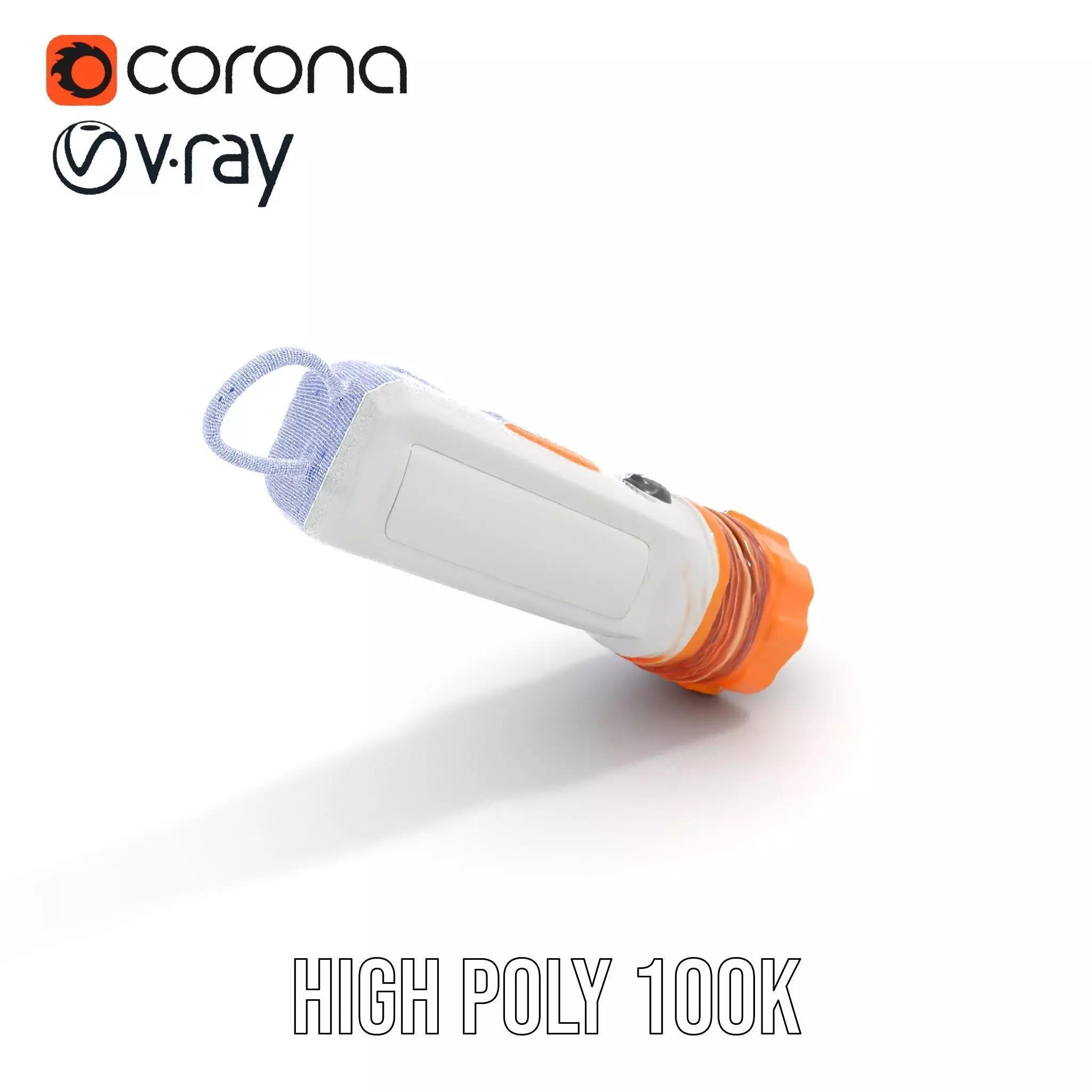 Handheld Flashlight Model Pack with Textured Detail Low-poly 3D model_35