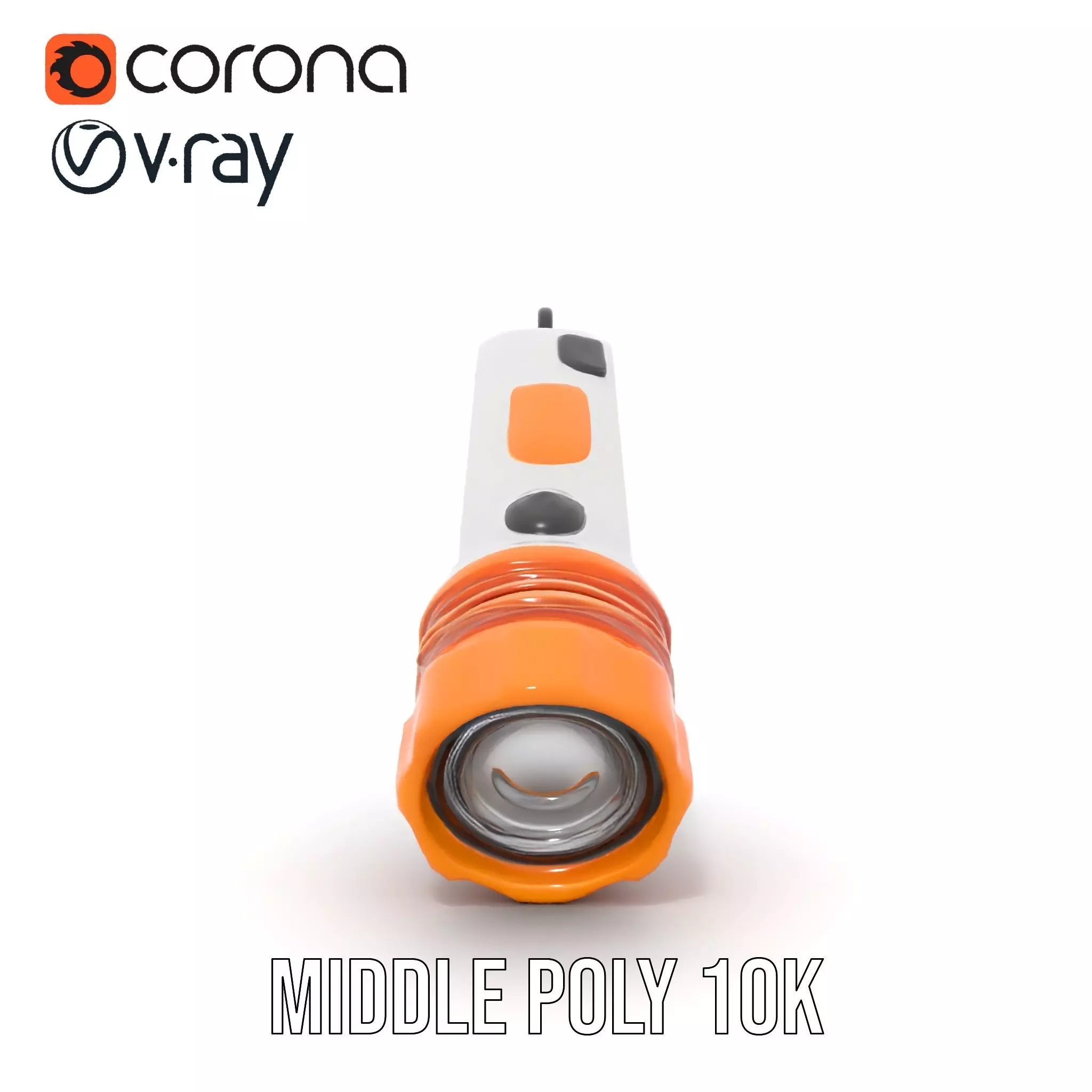 Handheld Flashlight Model Pack with Textured Detail Low-poly 3D model_23