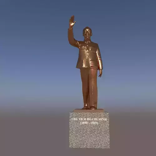  Statue Ho Chi Minh Free low-poly 3D model