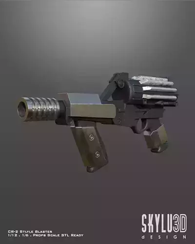 CR-02 Blaster Rifle Game Model Files 3D model