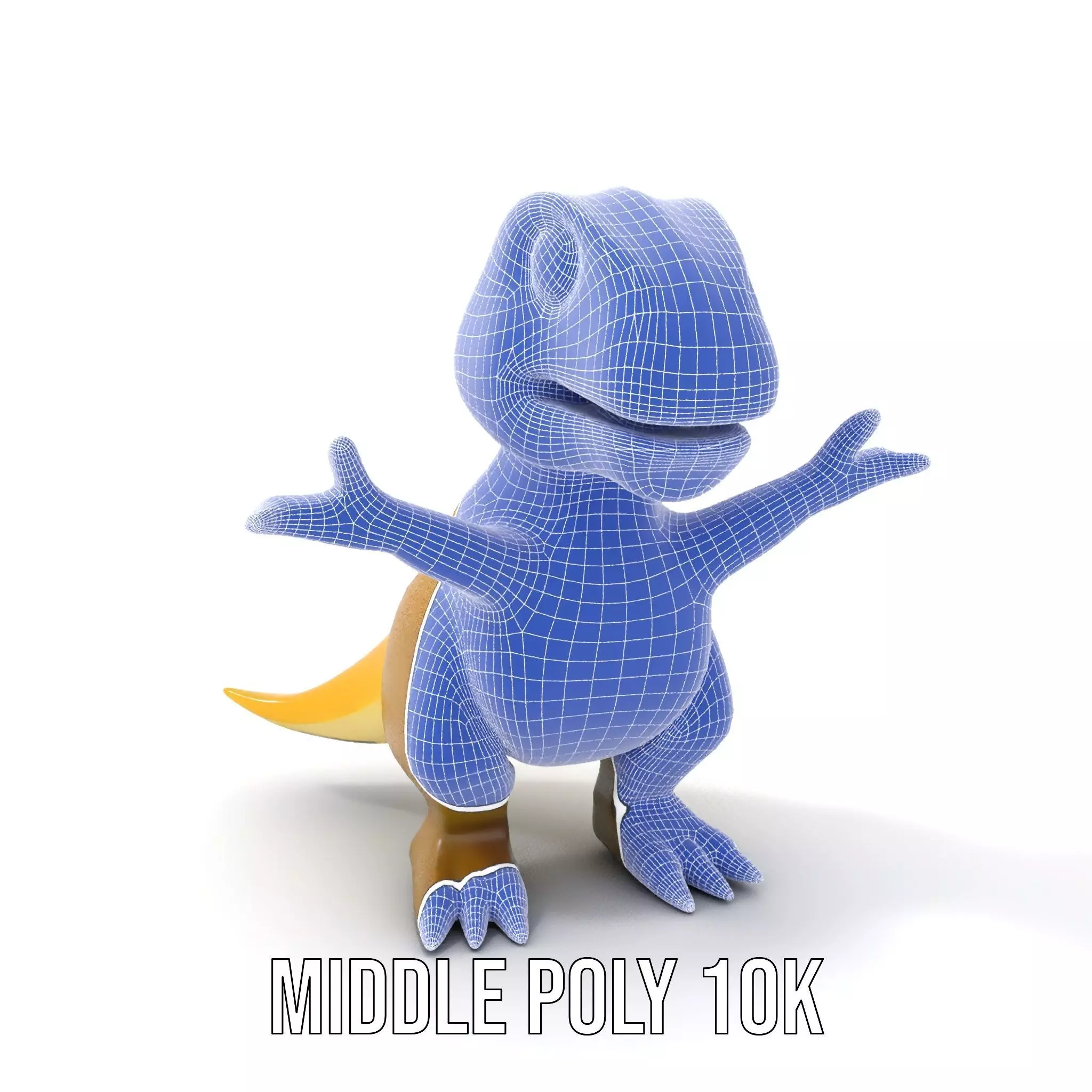 Friendly Dinosaur Rigged and Animated Character Model Low-poly 3D model_22