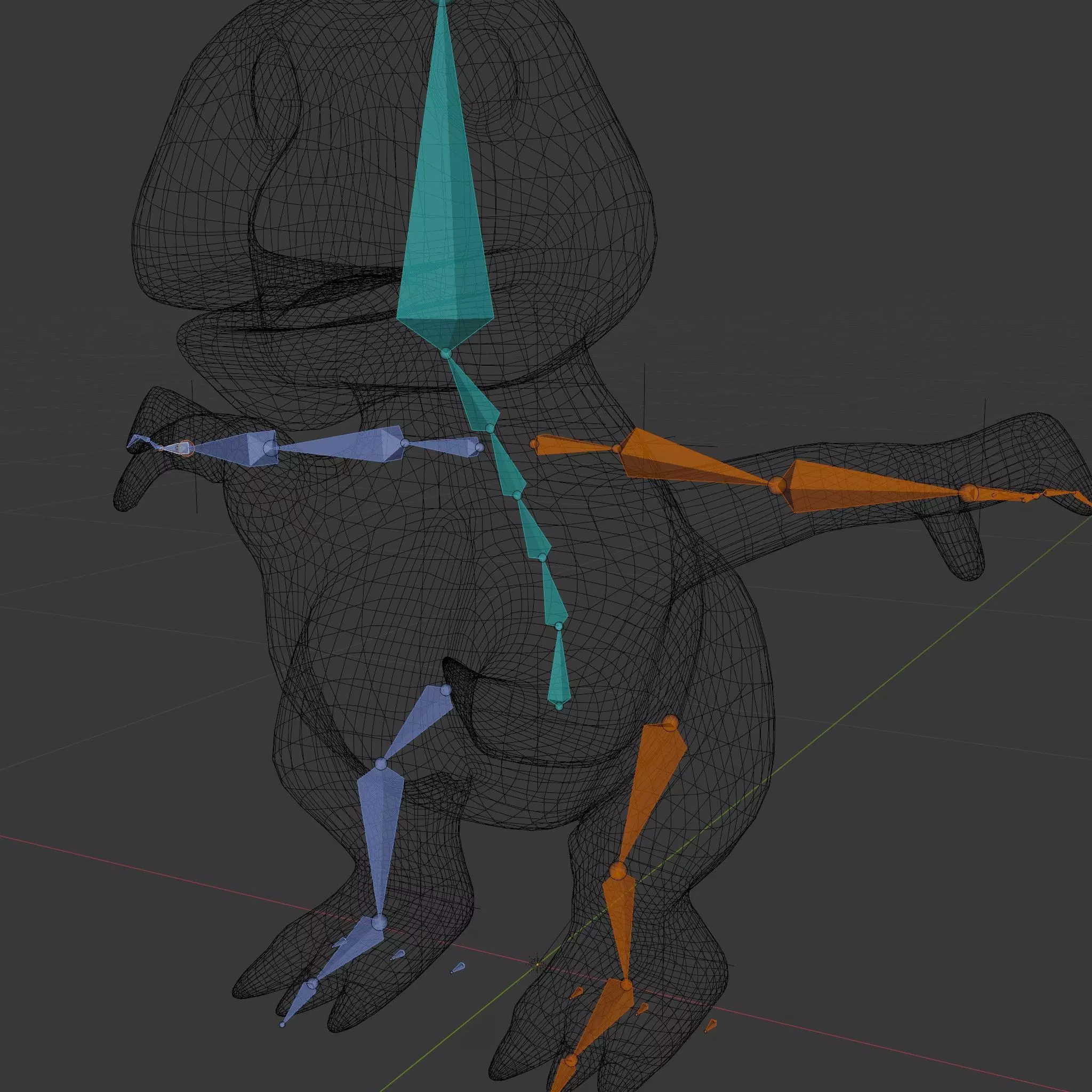 Friendly Dinosaur Rigged and Animated Character Model Low-poly 3D model_7