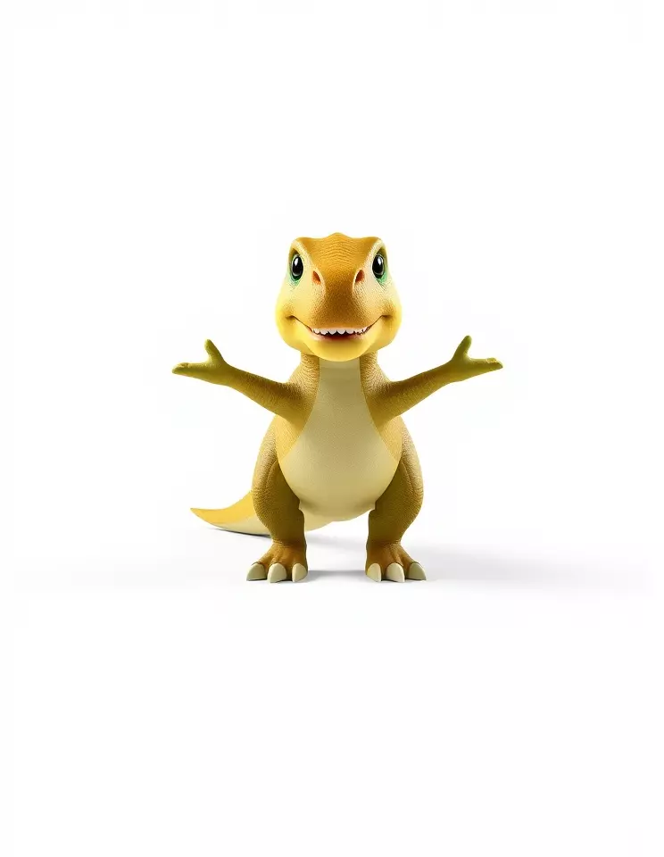 Friendly Dinosaur Rigged and Animated Character Model Low-poly 3D model_3
