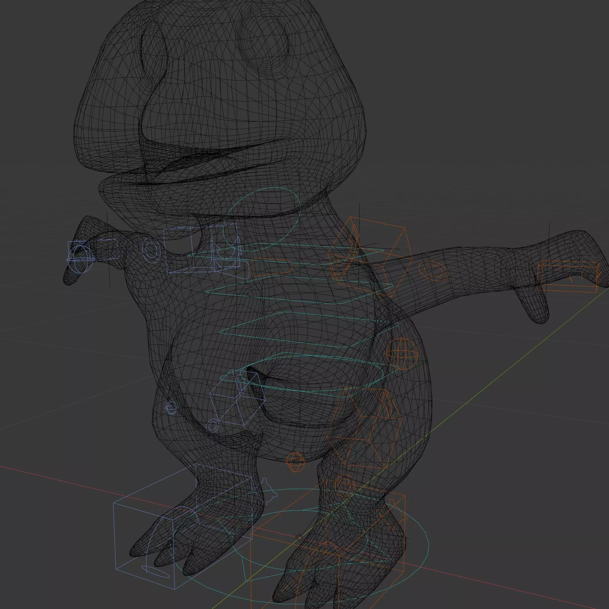 Friendly Dinosaur Rigged and Animated Character Model Low-poly 3D model_6