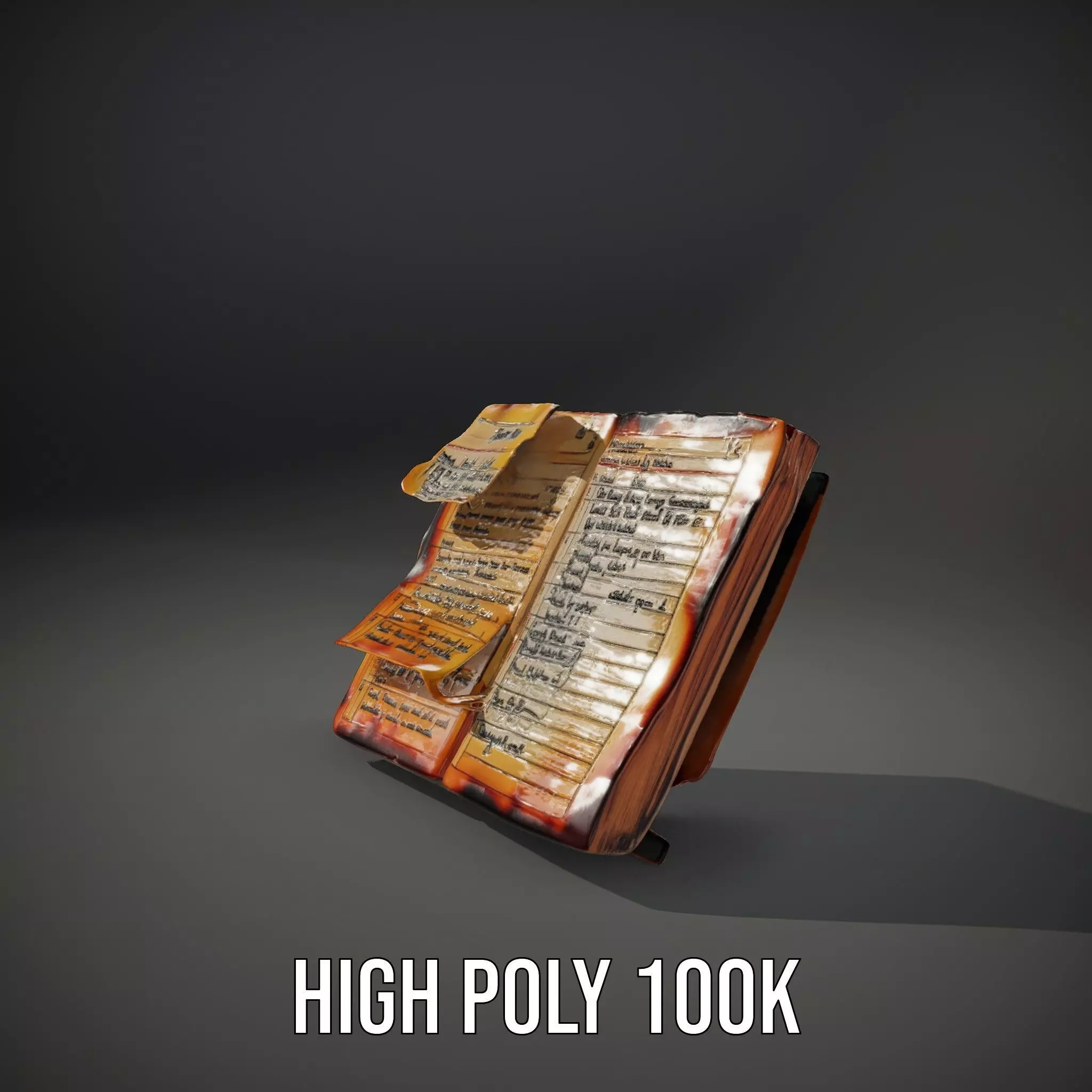 Burnt Book Pages Model Pack Texture_9