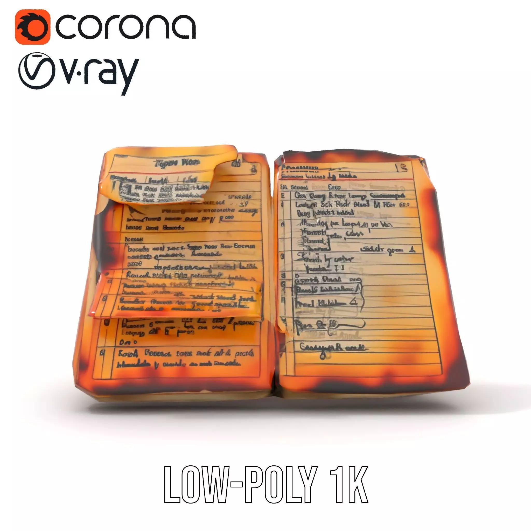 Burnt Book Pages Model Pack Texture_26