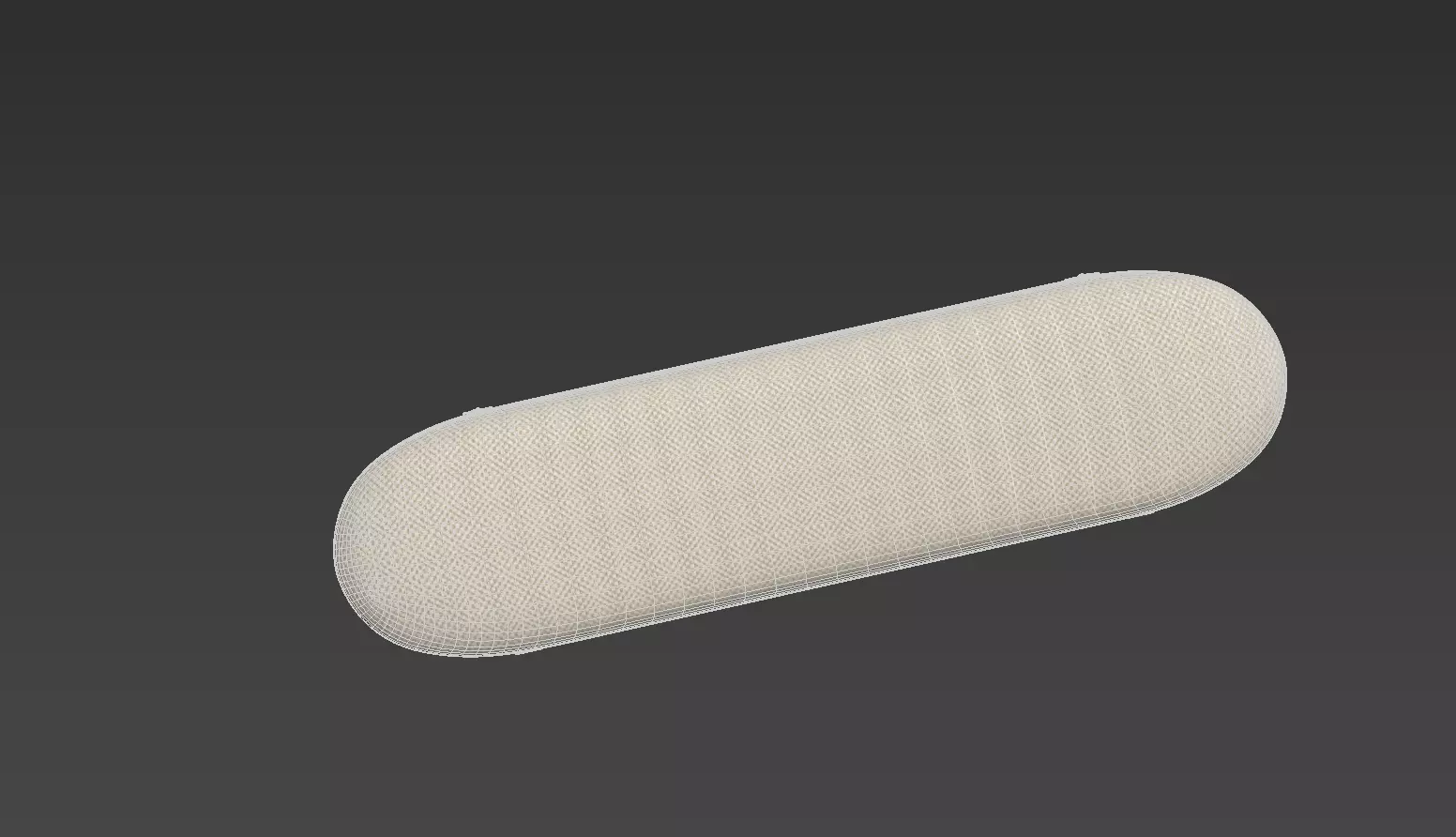 Antique Style Oval-End Upholstered Bench 3D model_22