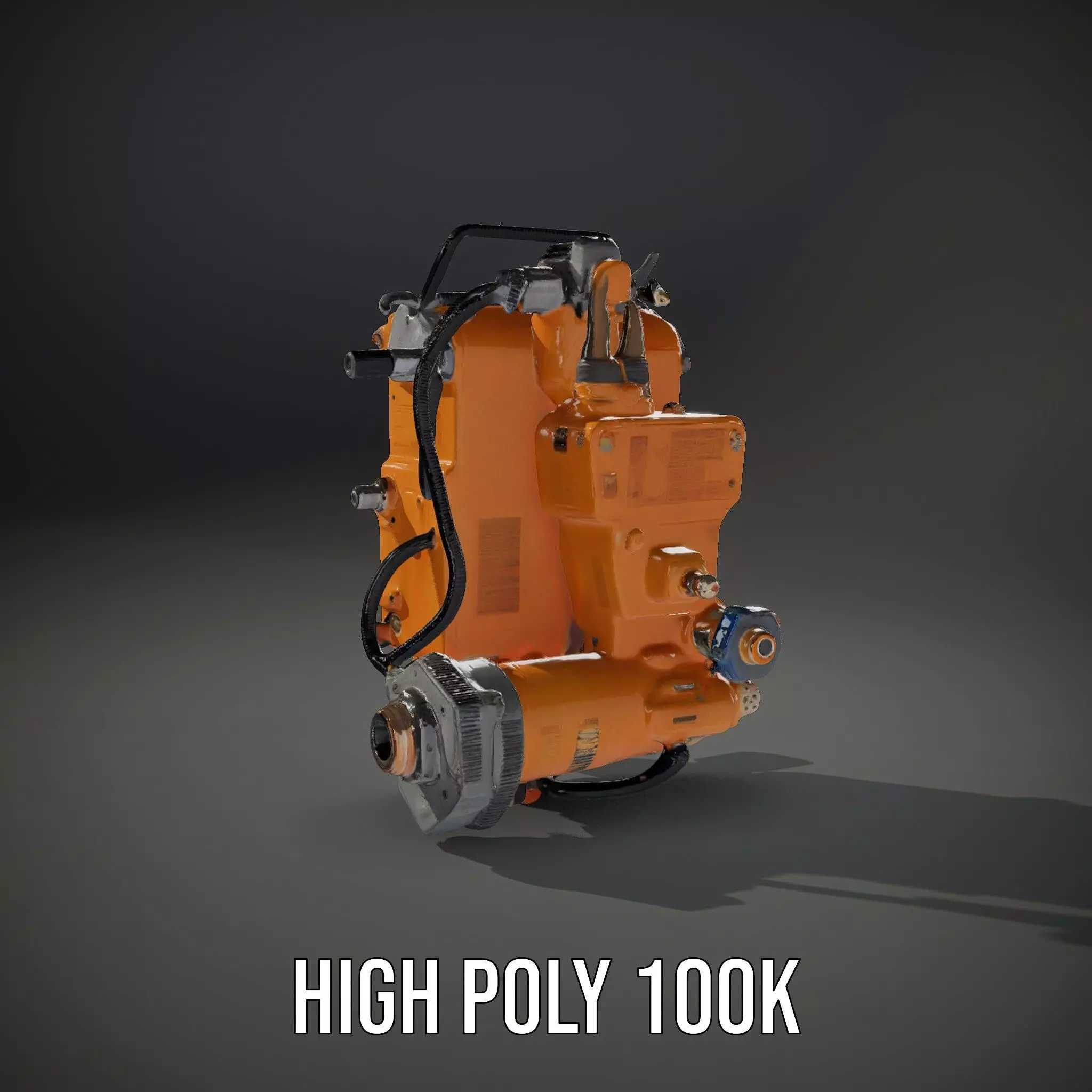Industrial Gearbox Model Pack Low-poly 3D model_9