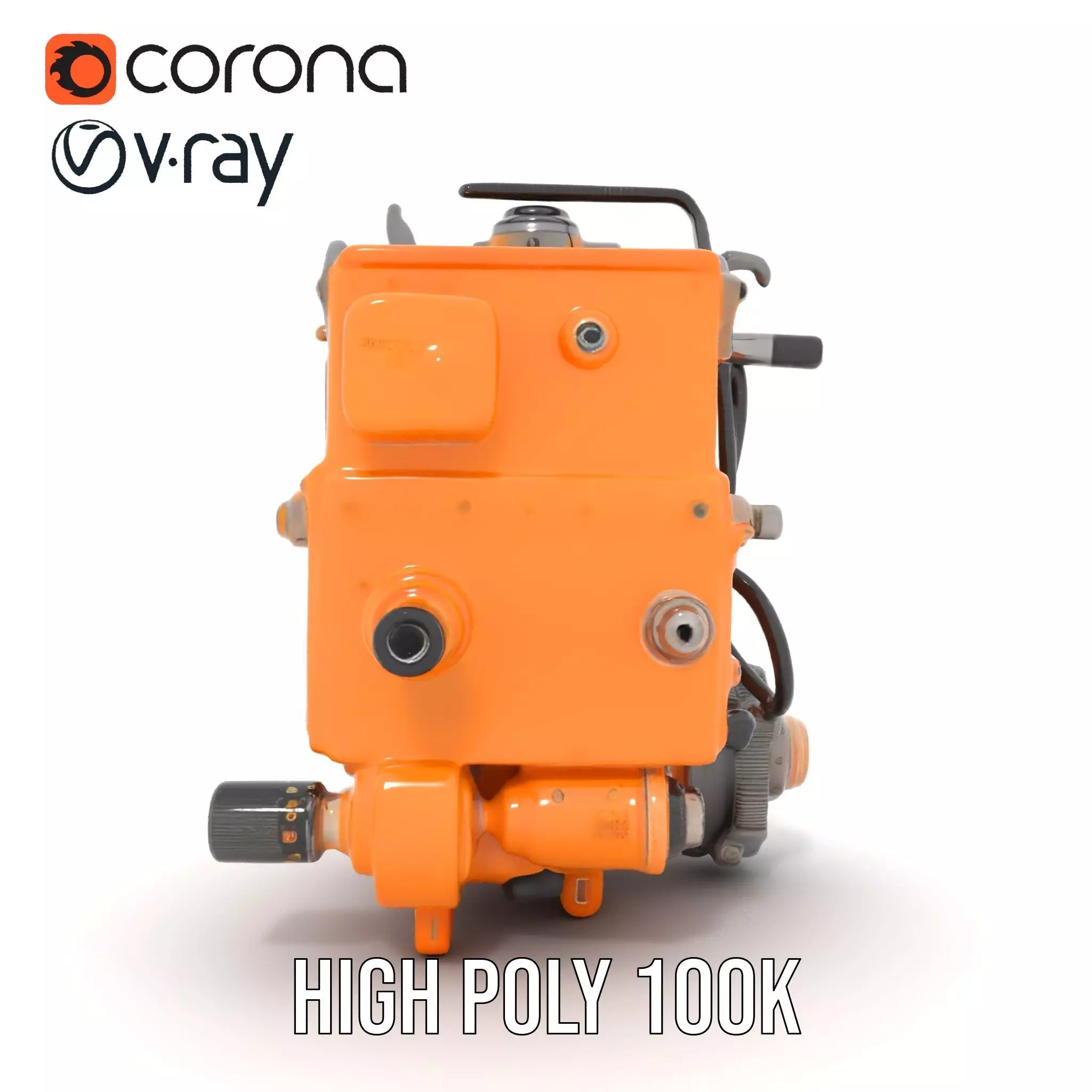 Industrial Gearbox Model Pack Low-poly 3D model_32