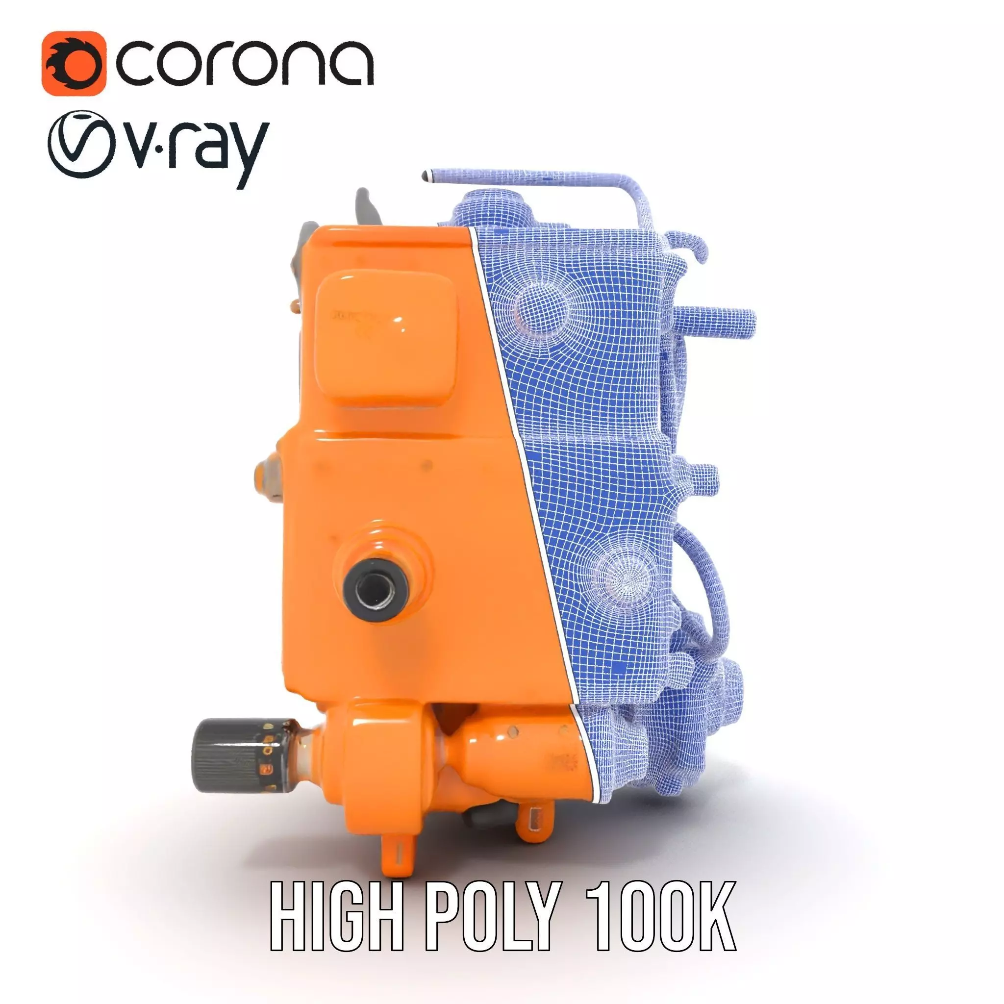Industrial Gearbox Model Pack Low-poly 3D model_35