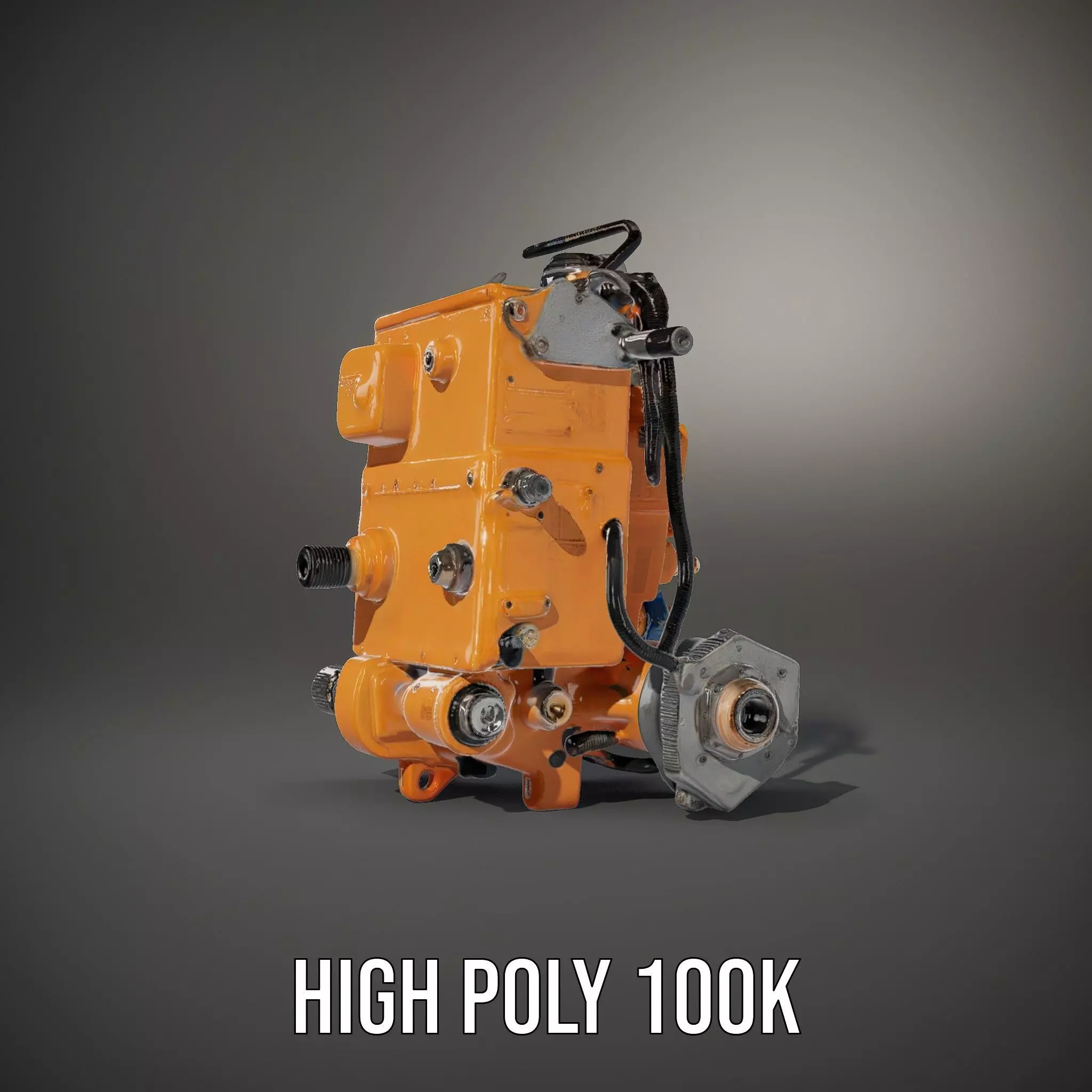 Industrial Gearbox Model Pack Low-poly 3D model_11